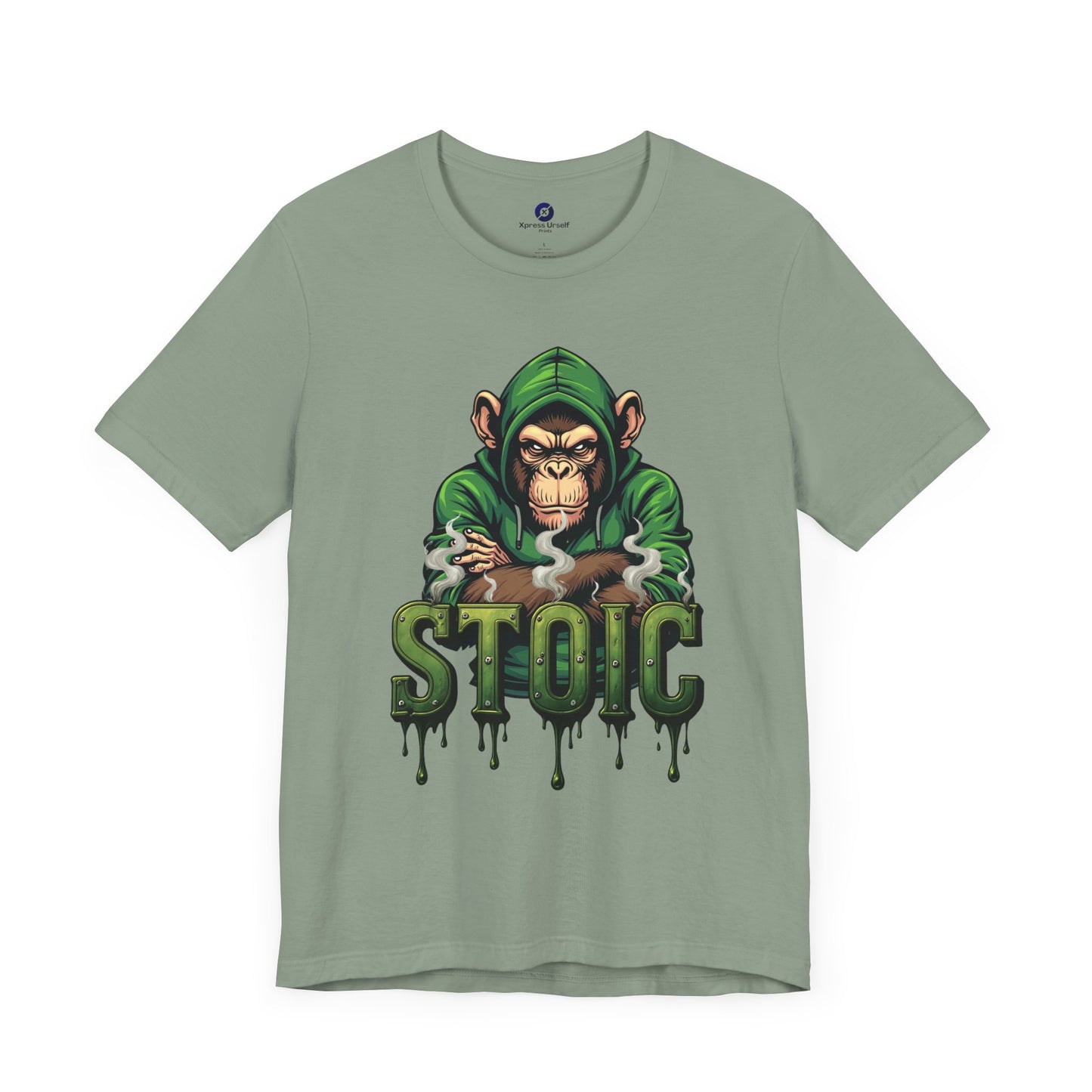 Stoic Monkey Unisex Tee - Fun Graphic Short Sleeve Shirt