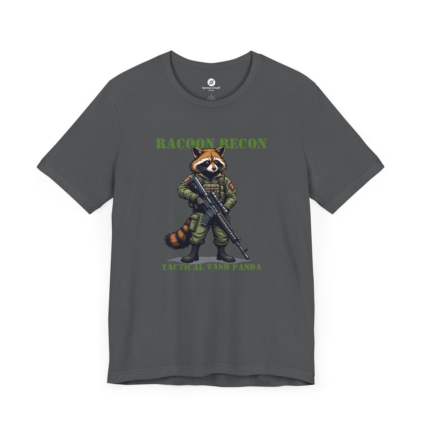 Tactical Raccoon Tee - Unisex Short Sleeve Shirt for Adventurers