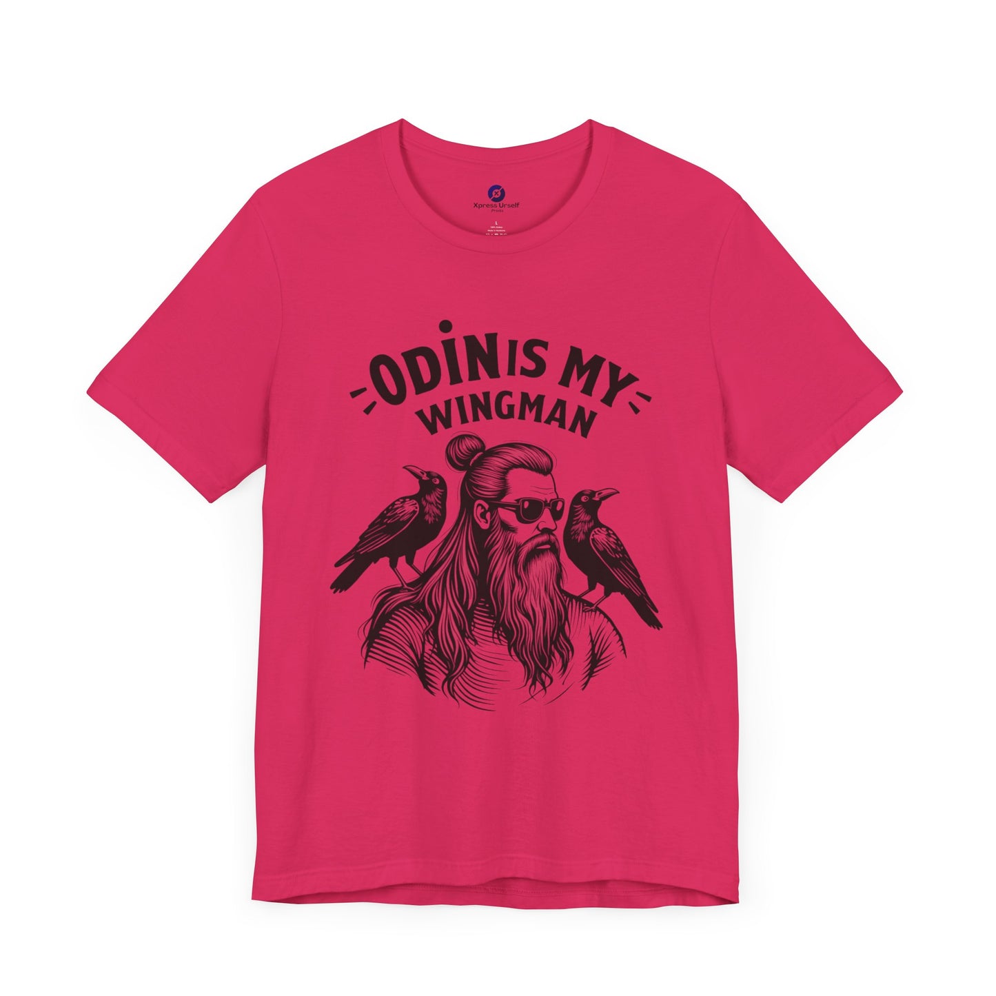 Odin's My Wingman Graphic Tee - Unisex Jersey Short Sleeve Shirt for Mythology Lovers
