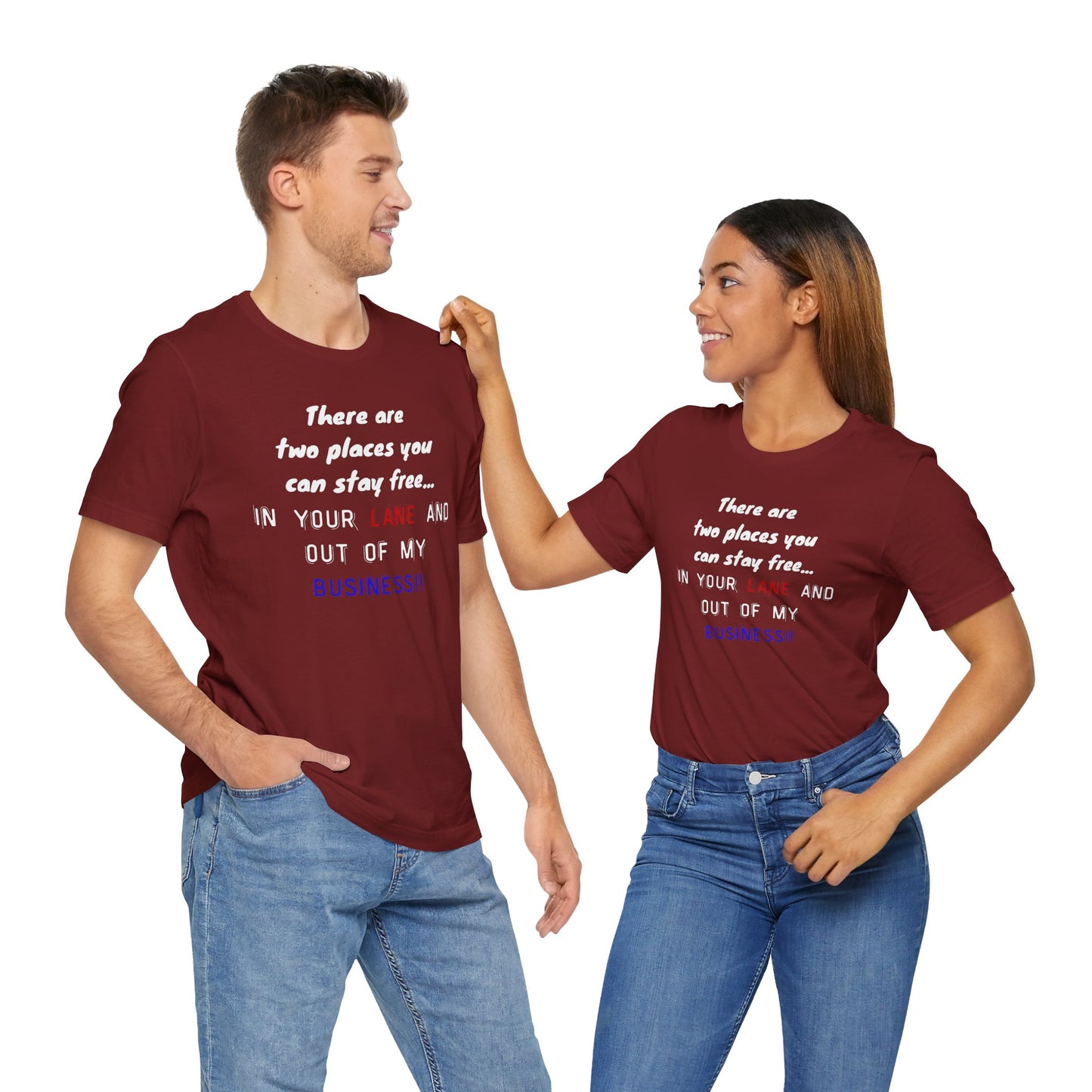 Funny Quote Unisex Jersey Tee - Stay in Your Lane