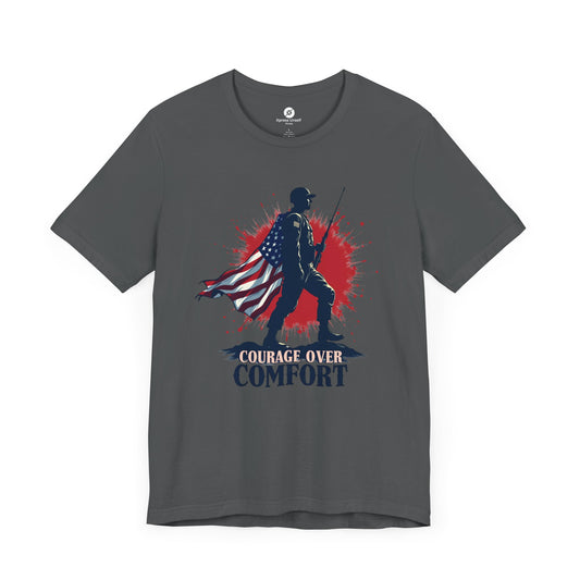 Courage Over Comfort Unisex Short Sleeve Tee - Patriotic T-Shirt
