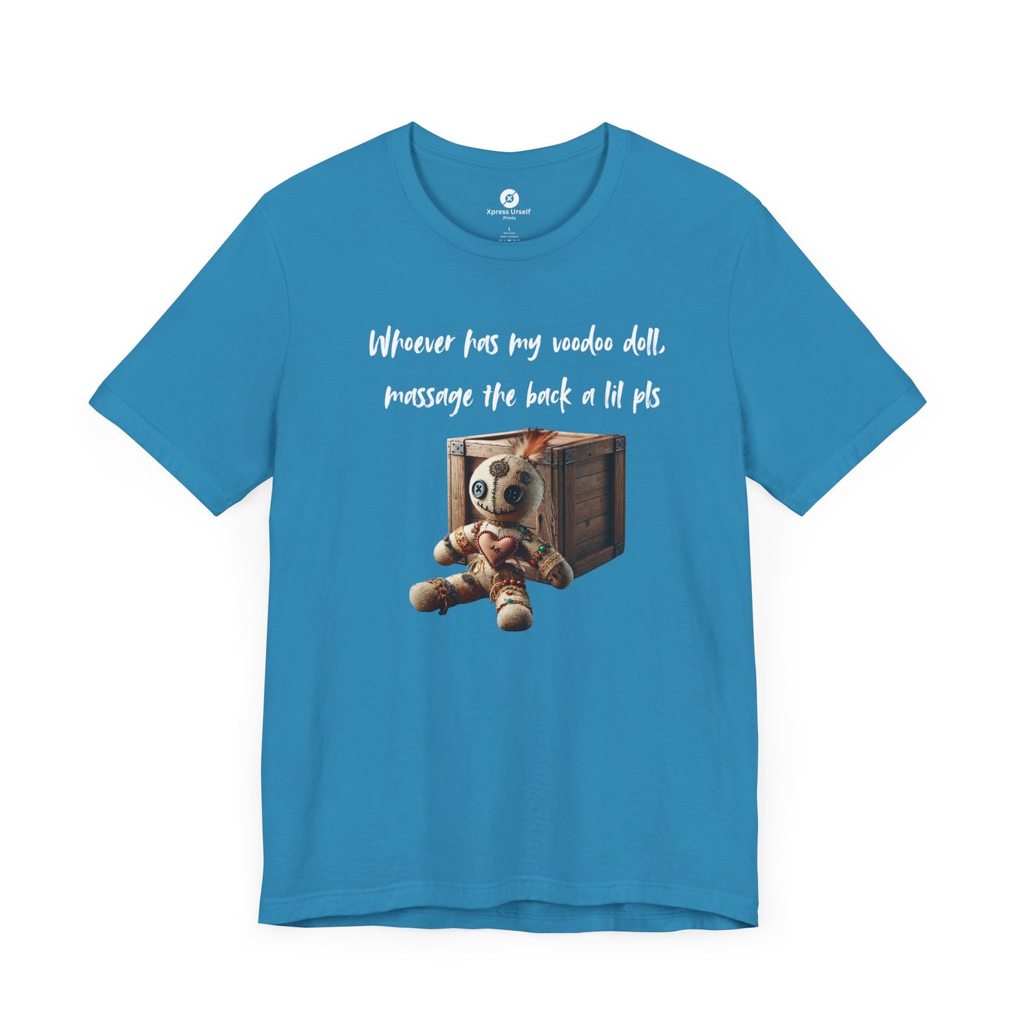 Whimsical Voodoo Doll Tee - Unisex Short Sleeve Shirt with Fun Message