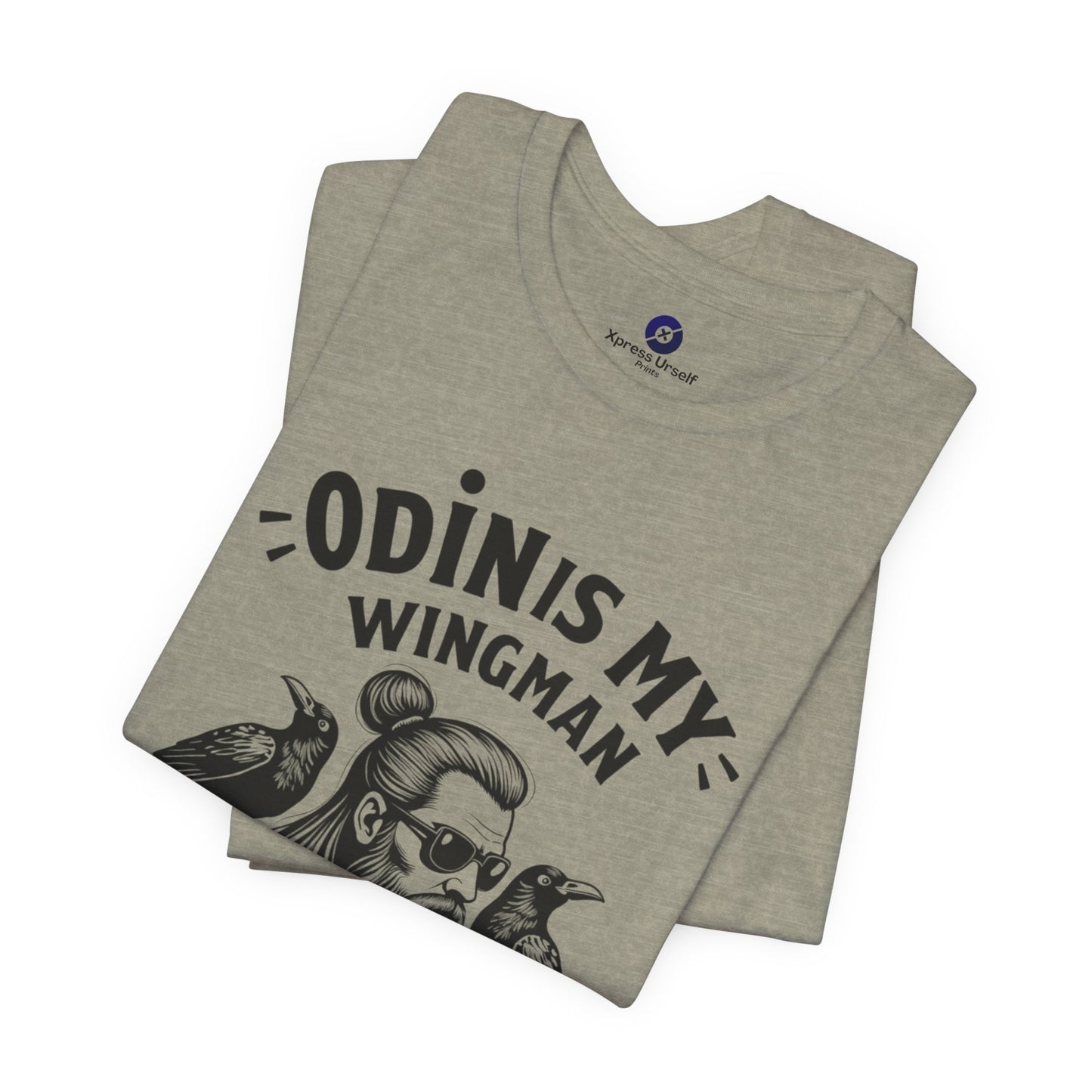 Odin's My Wingman Graphic Tee - Unisex Jersey Short Sleeve Shirt for Mythology Lovers