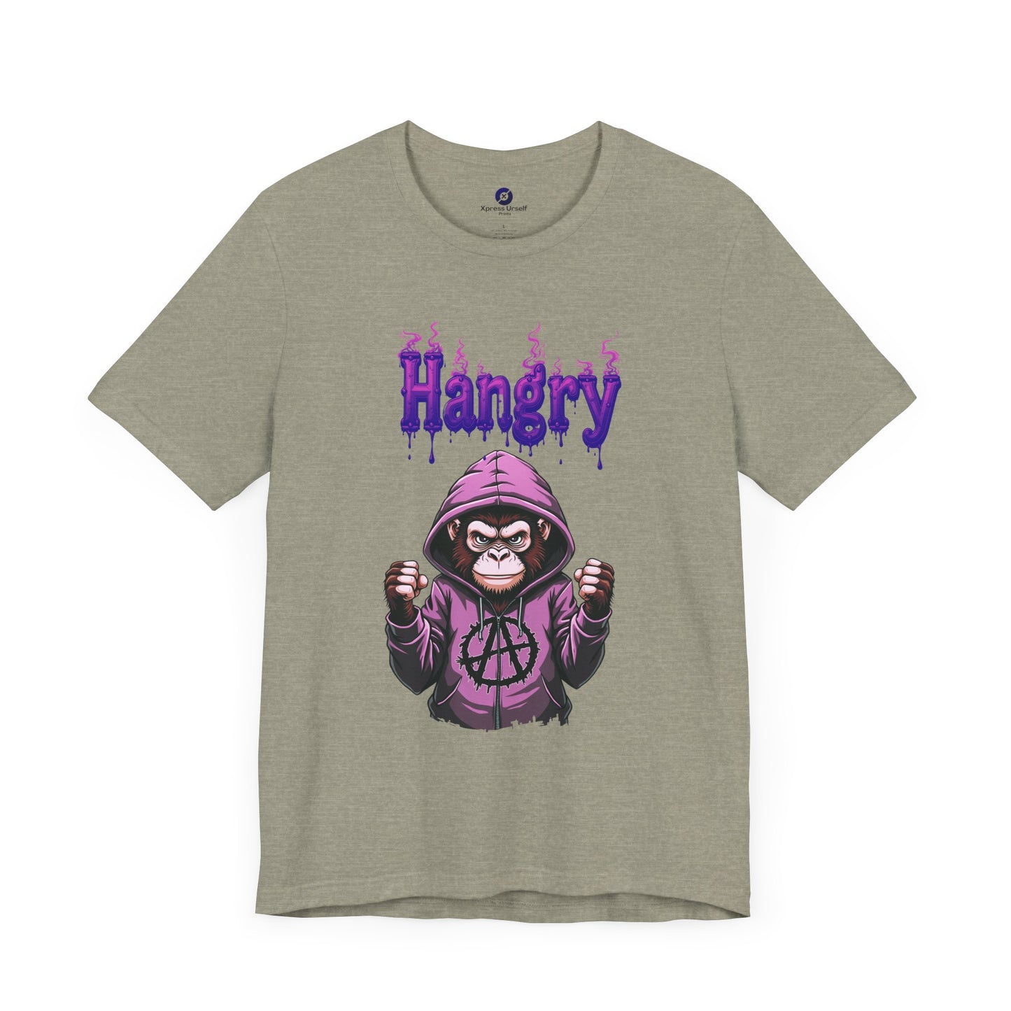 Hangry Gorilla Unisex Jersey Tee - Fun Graphic T-Shirt for Food Lovers
