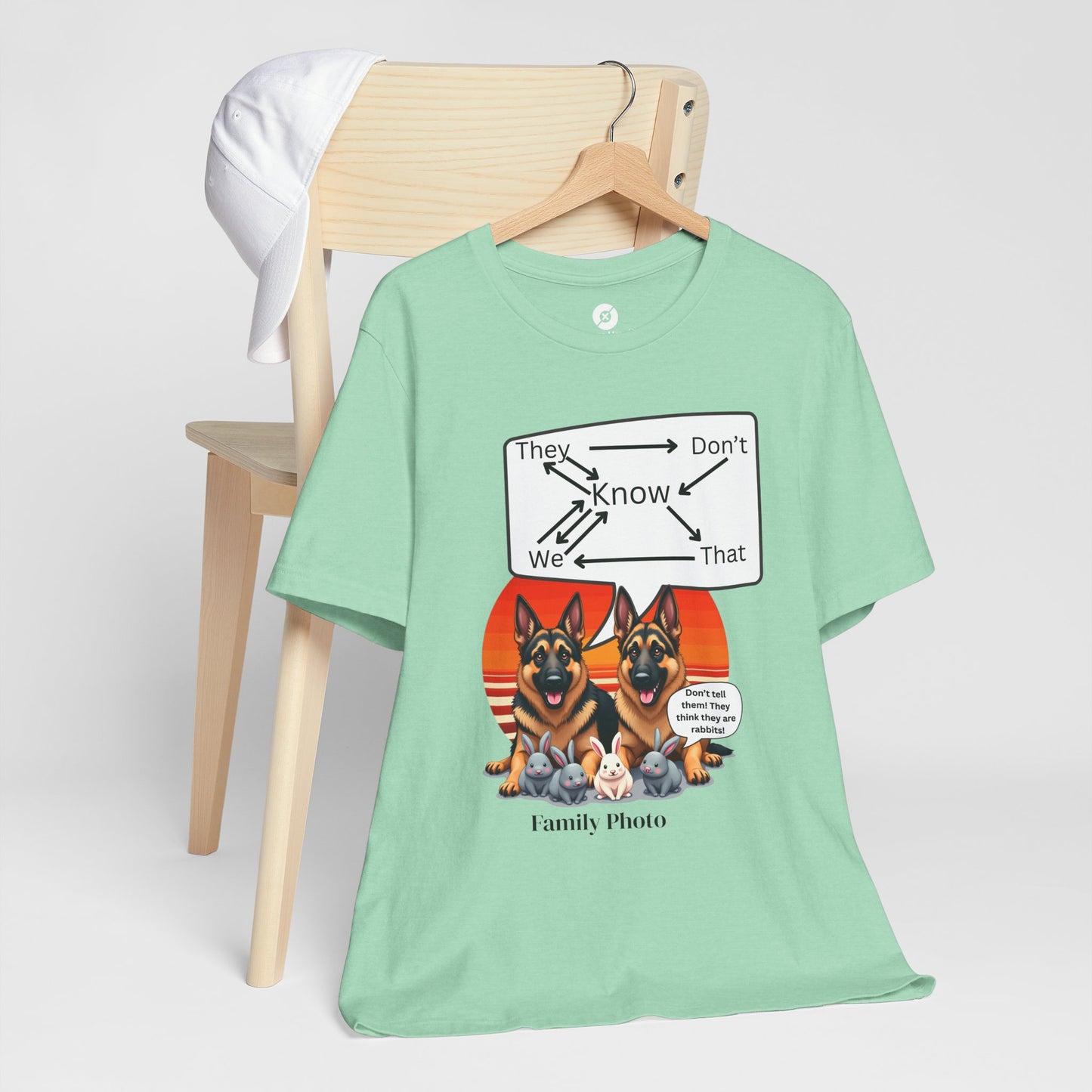 Funny Family Photo Dog Tee | Unisex Jersey Short Sleeve Shirt