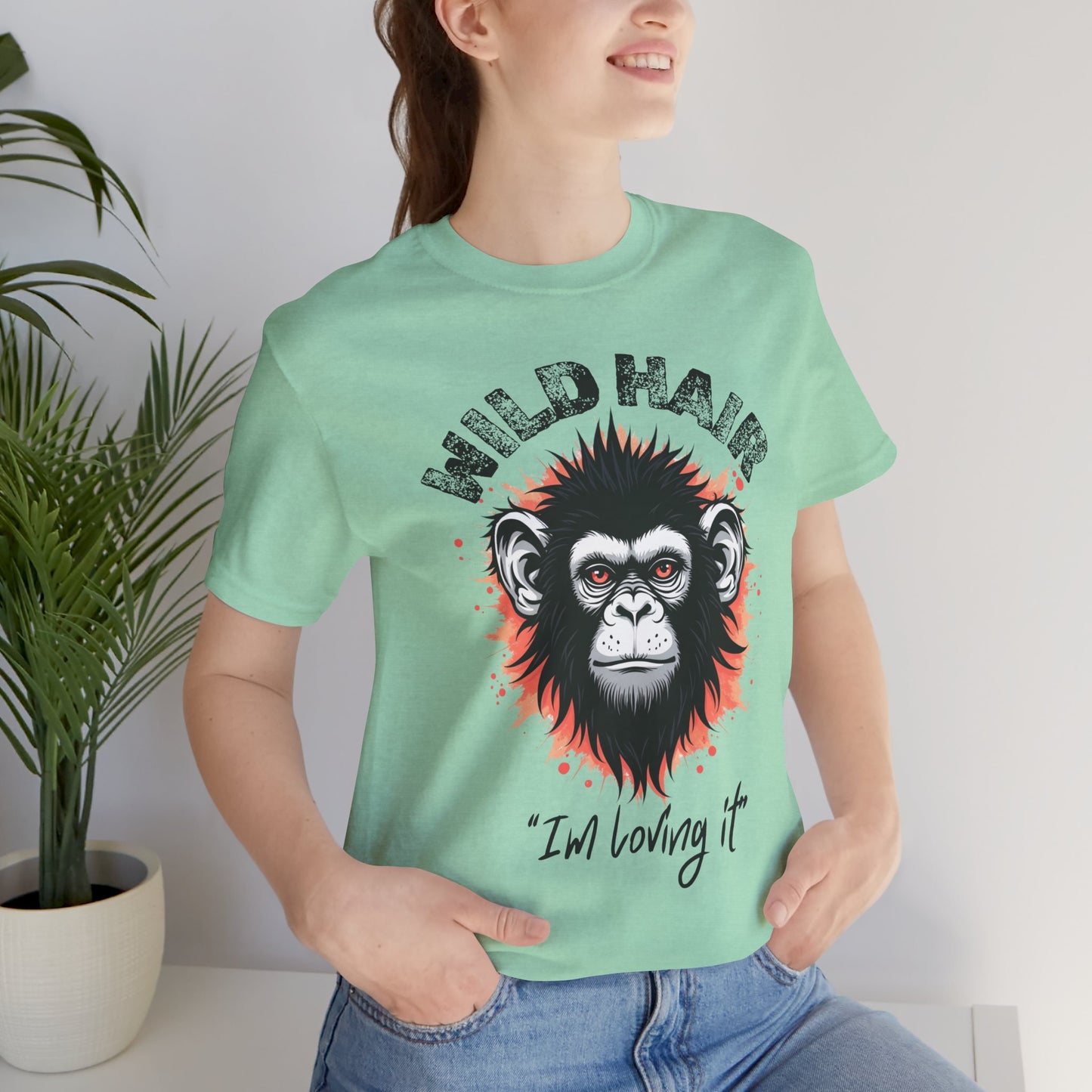 Wild Hair Gorilla Unisex Short Sleeve Tee | Fun Graphic Shirt for Casual Wear