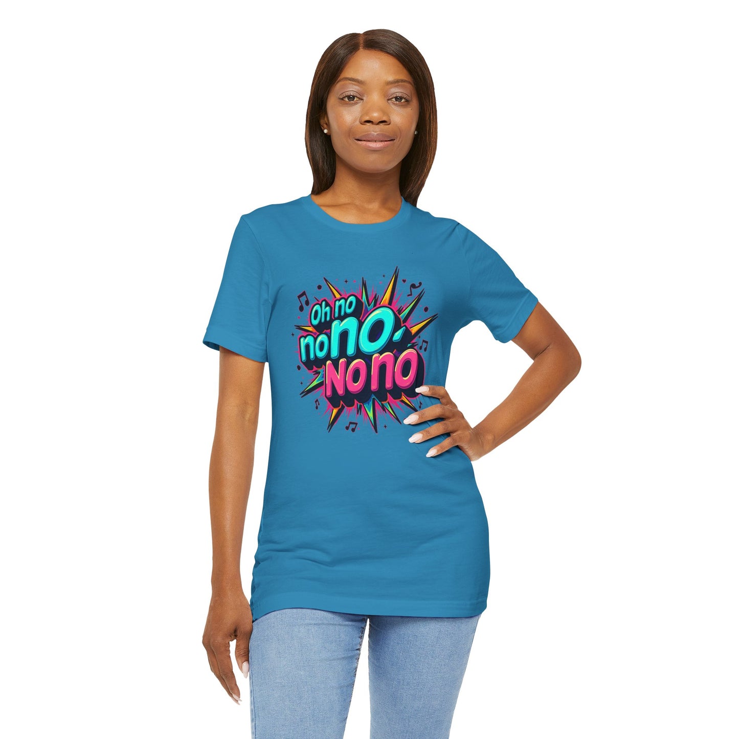 Fun Graphic Tee - 'Oh No' Music Inspired Unisex Jersey Short Sleeve Shirt