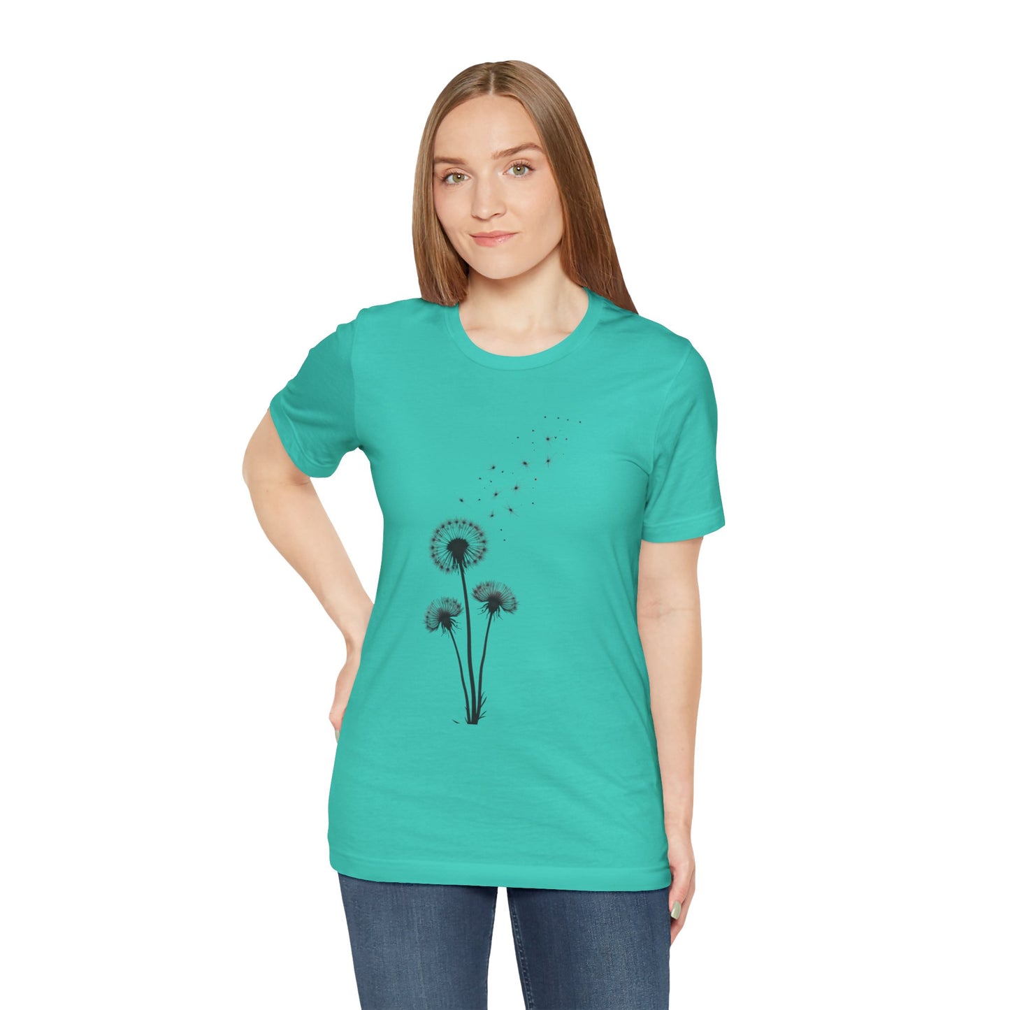 Dandelion Dreams Unisex Jersey Short Sleeve Tee - Nature-Inspired Tee for Relaxed Vibes