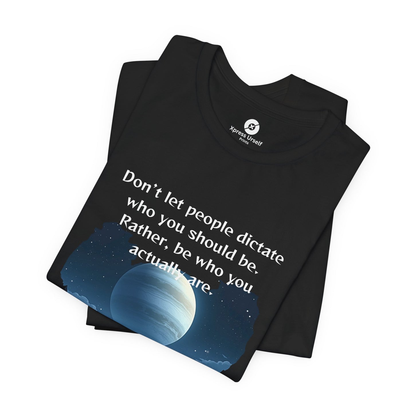 Inspirational Pluto Graphic Tee - Be Who You Are