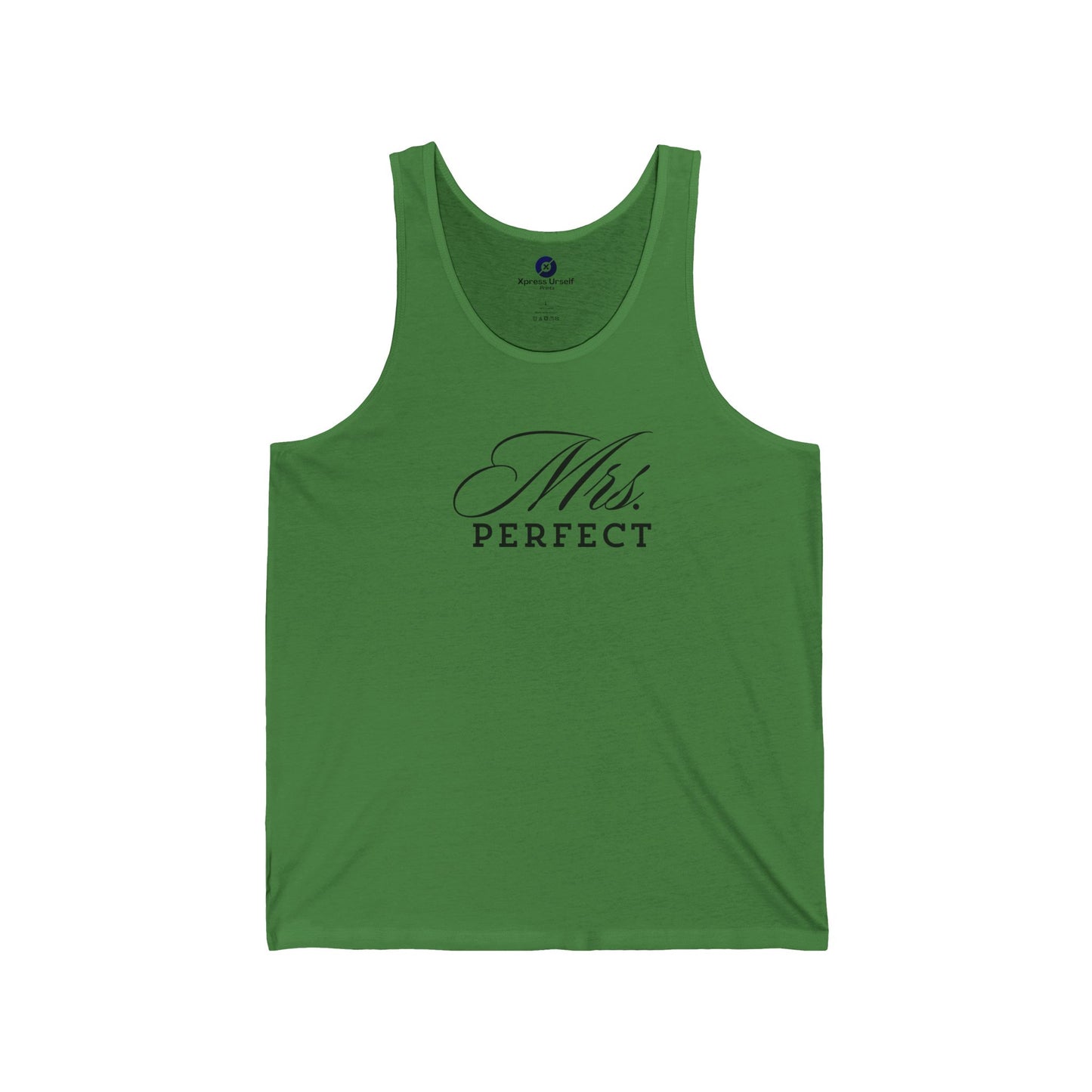 Mrs. Perfect Micro Rib Racer Tank Top, Flattering Summer Crop Top, Casual Daily Wear, Gift for Bridesmaids, Cute Workout Gear
