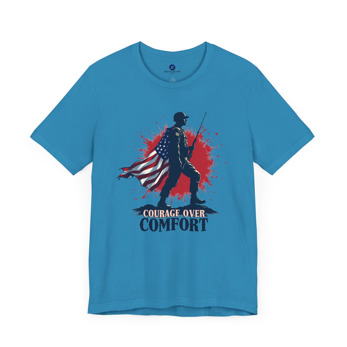 Courage Over Comfort Unisex Short Sleeve Tee - Patriotic T-Shirt