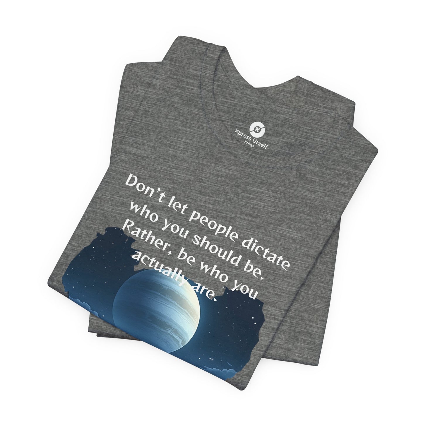 Inspirational Pluto Graphic Tee - Be Who You Are