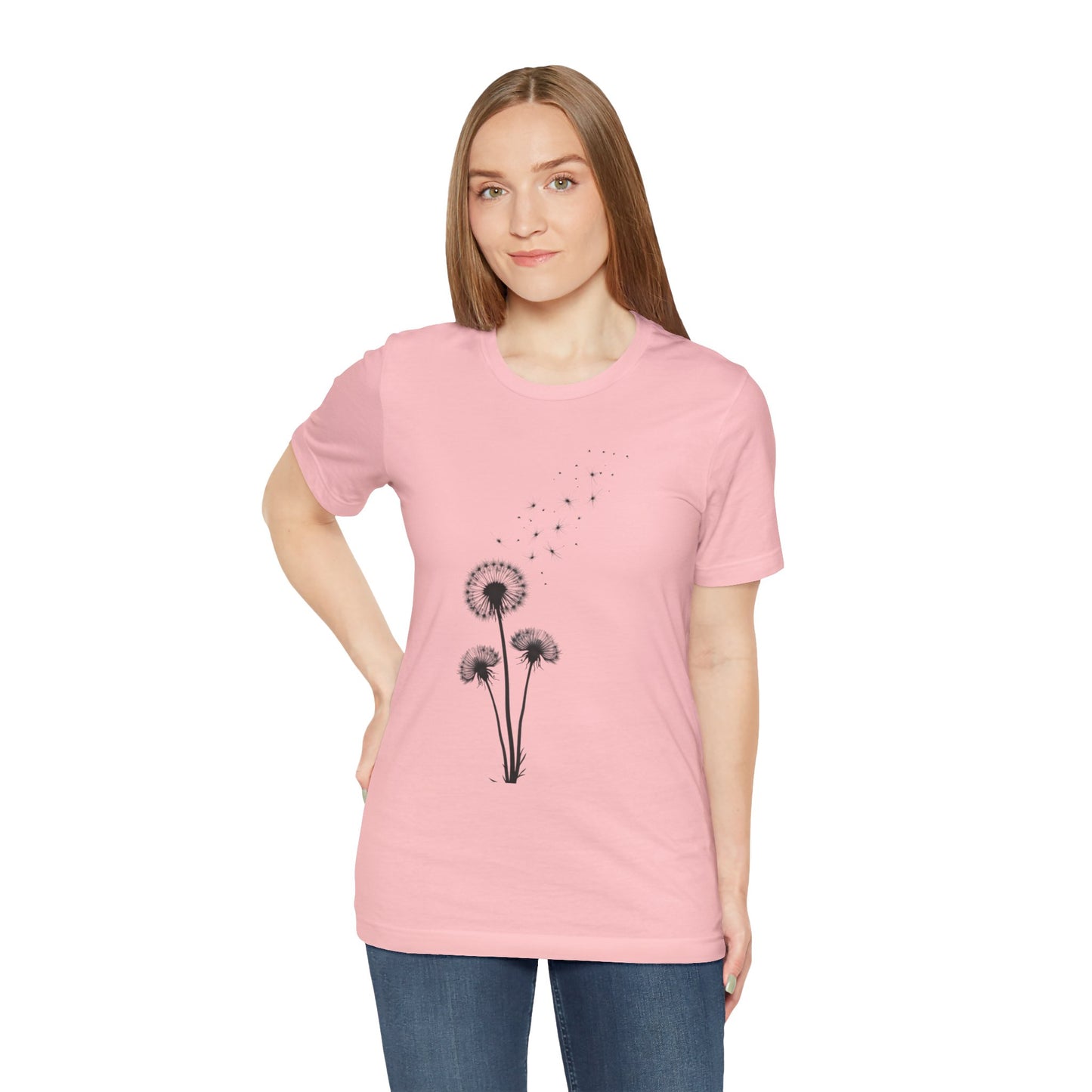 Dandelion Dreams Unisex Jersey Short Sleeve Tee - Nature-Inspired Tee for Relaxed Vibes
