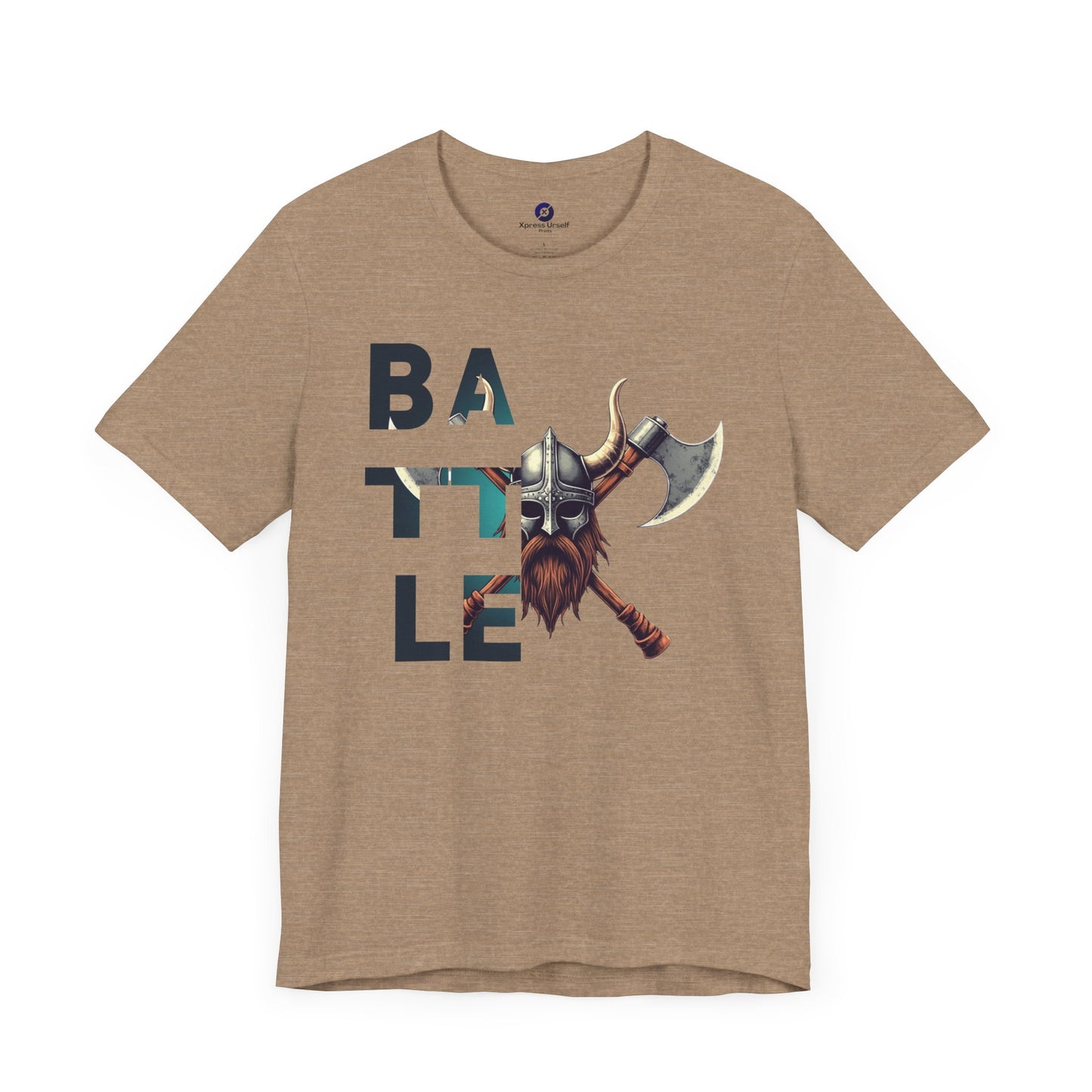 Battle Warrior Unisex Jersey Tee - Fierce Graphic T-Shirt for Gamers and Warrior Enthusiasts