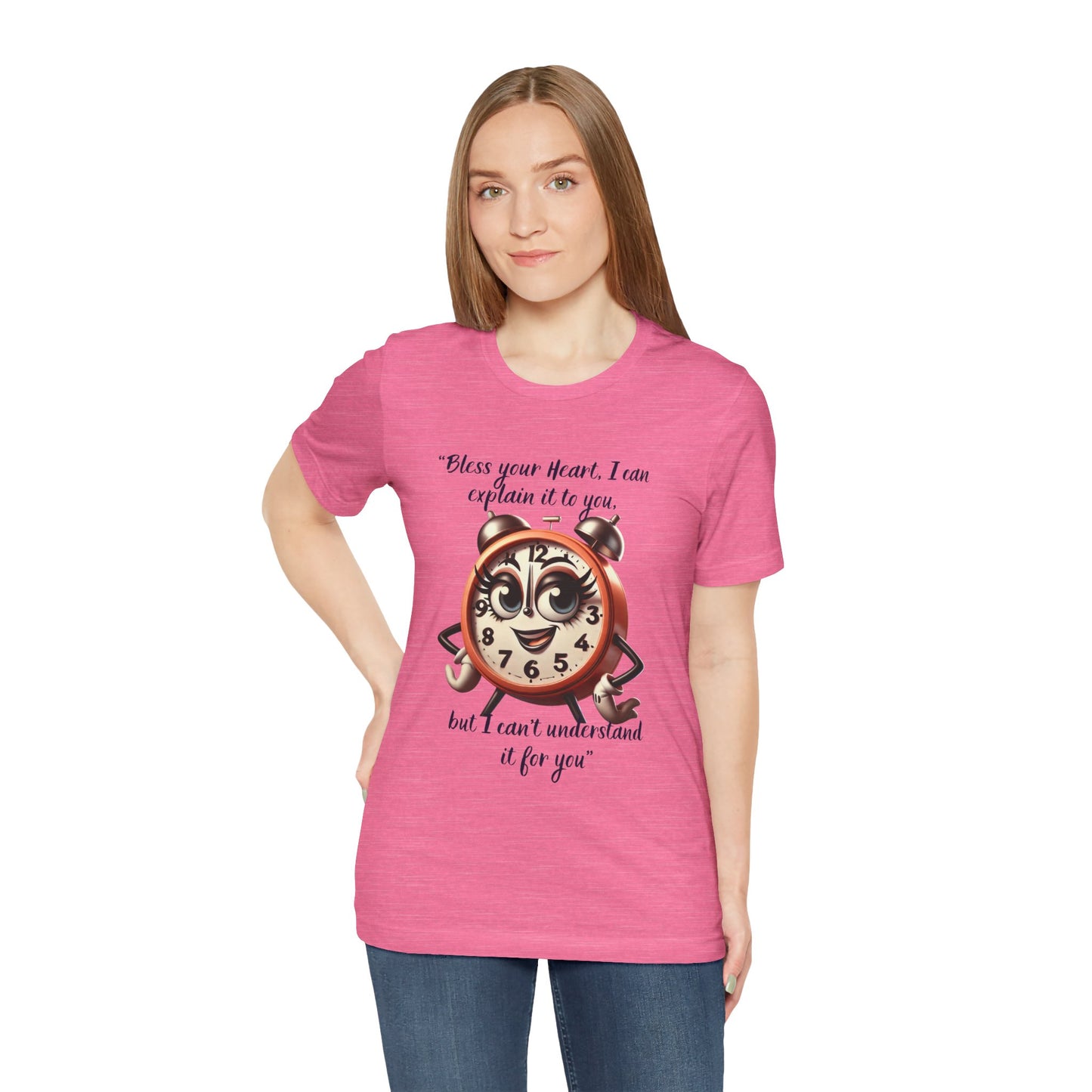 Quirky Clock Graphic Tee - "Bless Your Heart" Quote