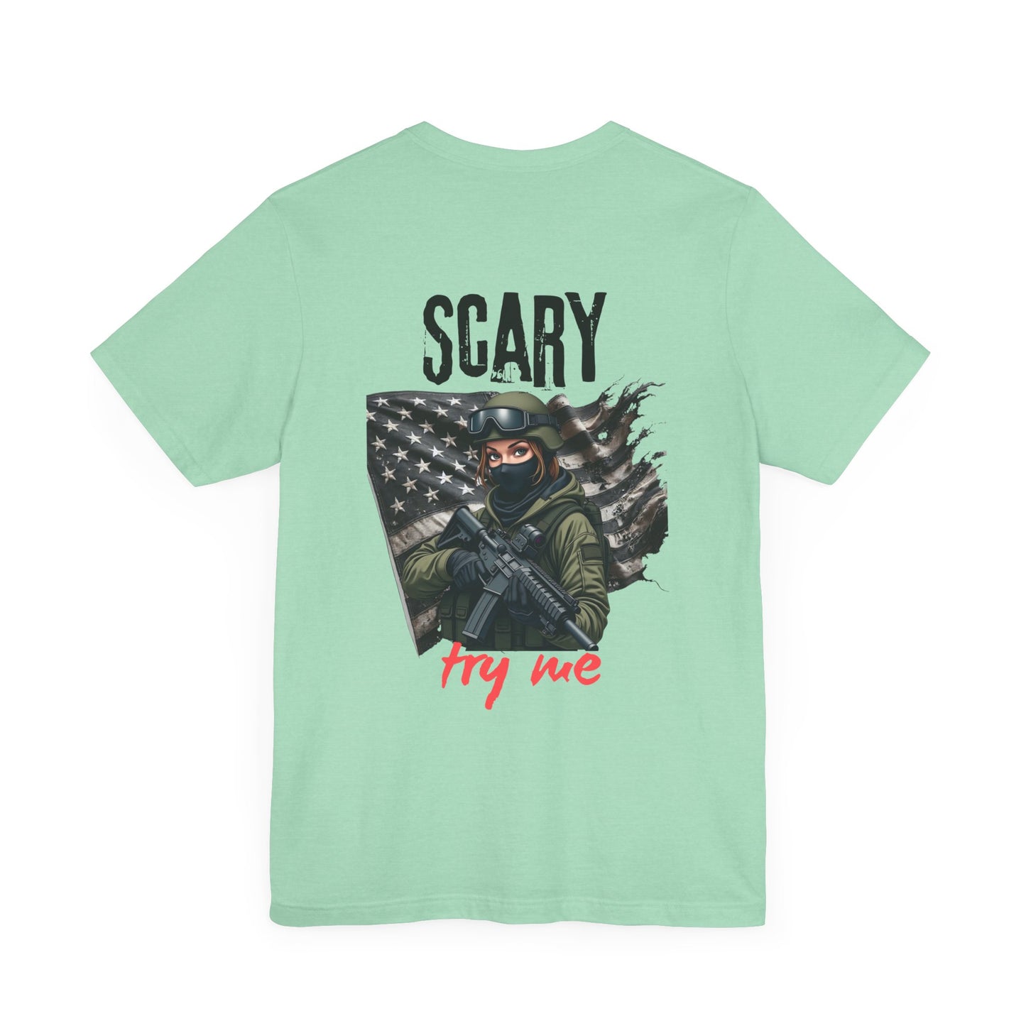 Female Scary Graphic Tee - Unisex Short Sleeve T-Shirt for Bold Statements