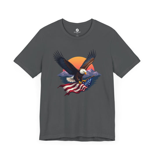 Patriotic Eagle Graphic Tee - Unisex Jersey Short Sleeve T-Shirt