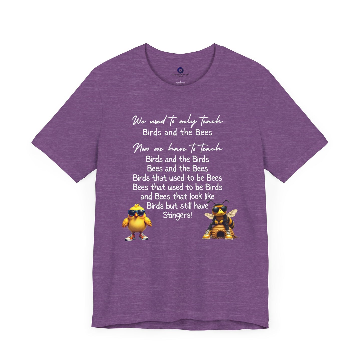 Funny Birds and Bees Tee - Unisex Short Sleeve T-Shirt, Parenting Humor Shirt, Educational Gift, Adult Humor, Nature Lover Tee