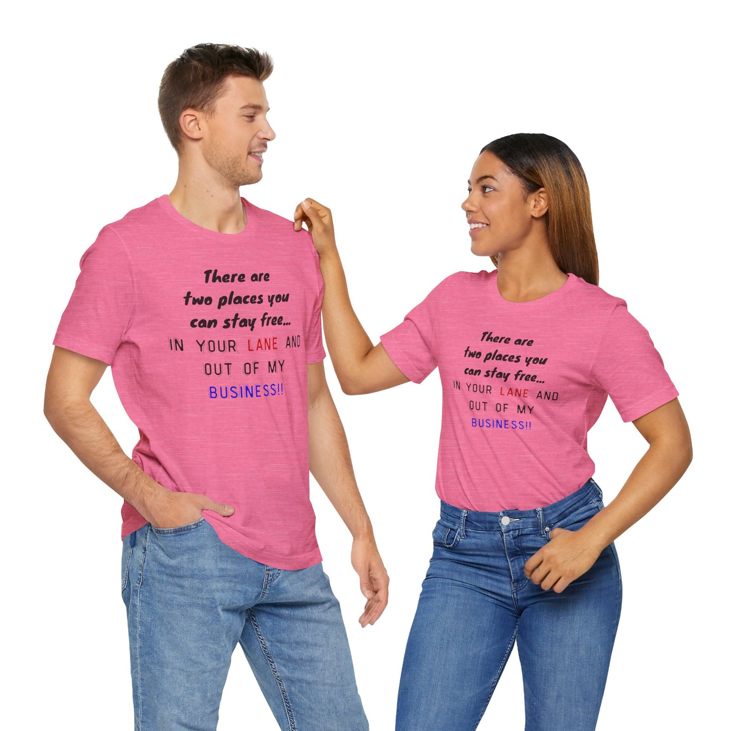 Funny Quote Unisex Jersey Tee - Stay in Your Lane