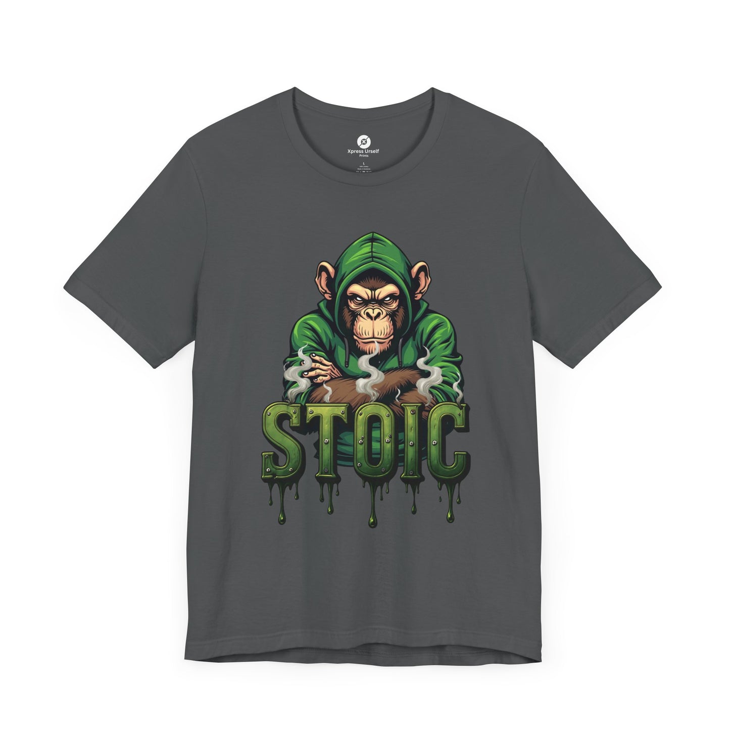 Stoic Monkey Unisex Tee - Fun Graphic Short Sleeve Shirt