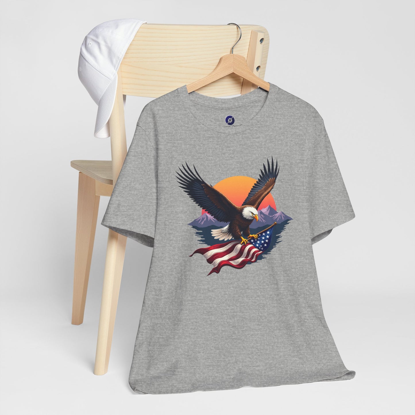 Patriotic Eagle Graphic Tee - Unisex Jersey Short Sleeve T-Shirt