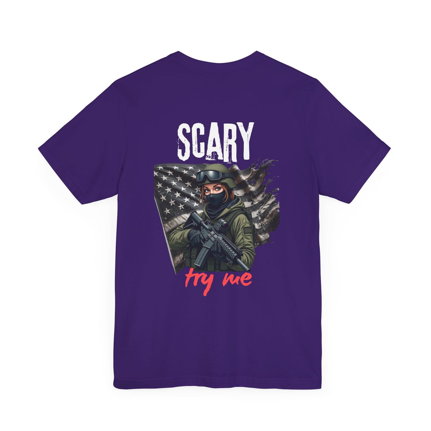 Female Scary Graphic Tee - Unisex Short Sleeve T-Shirt for Bold Statements