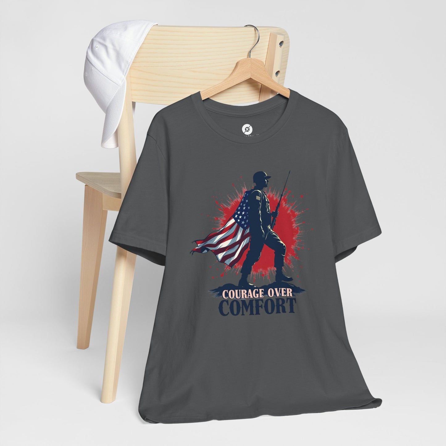 Courage Over Comfort Unisex Short Sleeve Tee - Patriotic T-Shirt