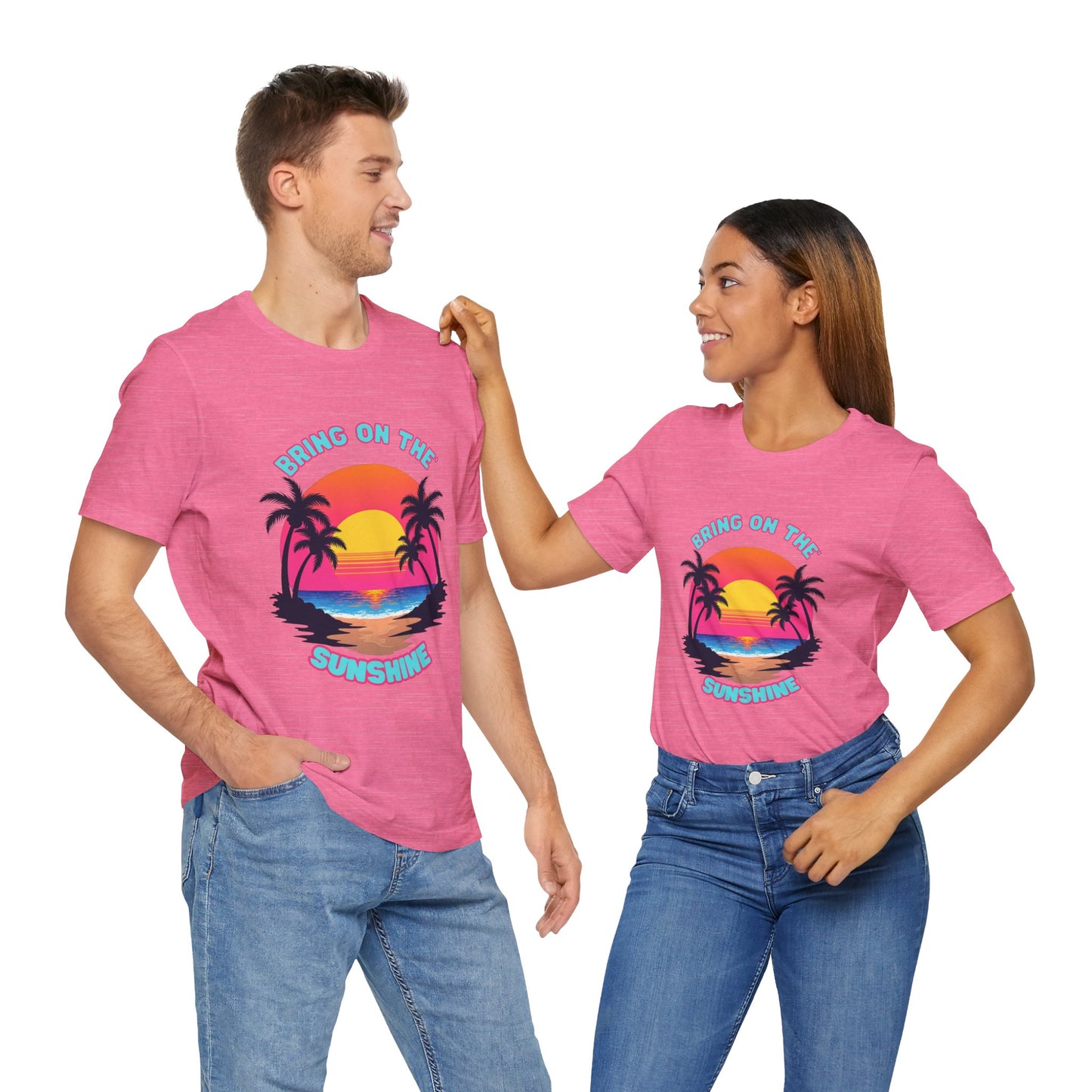 Unisex Jersey Tee - 'Bring on the Sunshine' Tropical Vibe