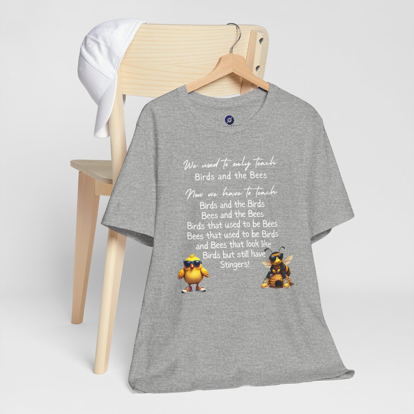 Funny Birds and Bees Tee - Unisex Short Sleeve T-Shirt, Parenting Humor Shirt, Educational Gift, Adult Humor, Nature Lover Tee