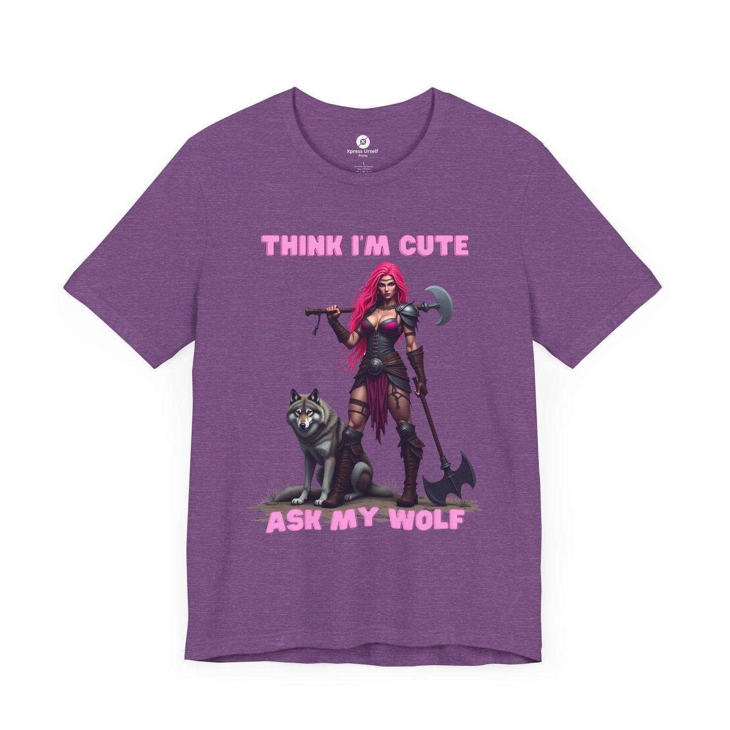 Think I'm Cute Unisex Jersey Tee with Warrior Design