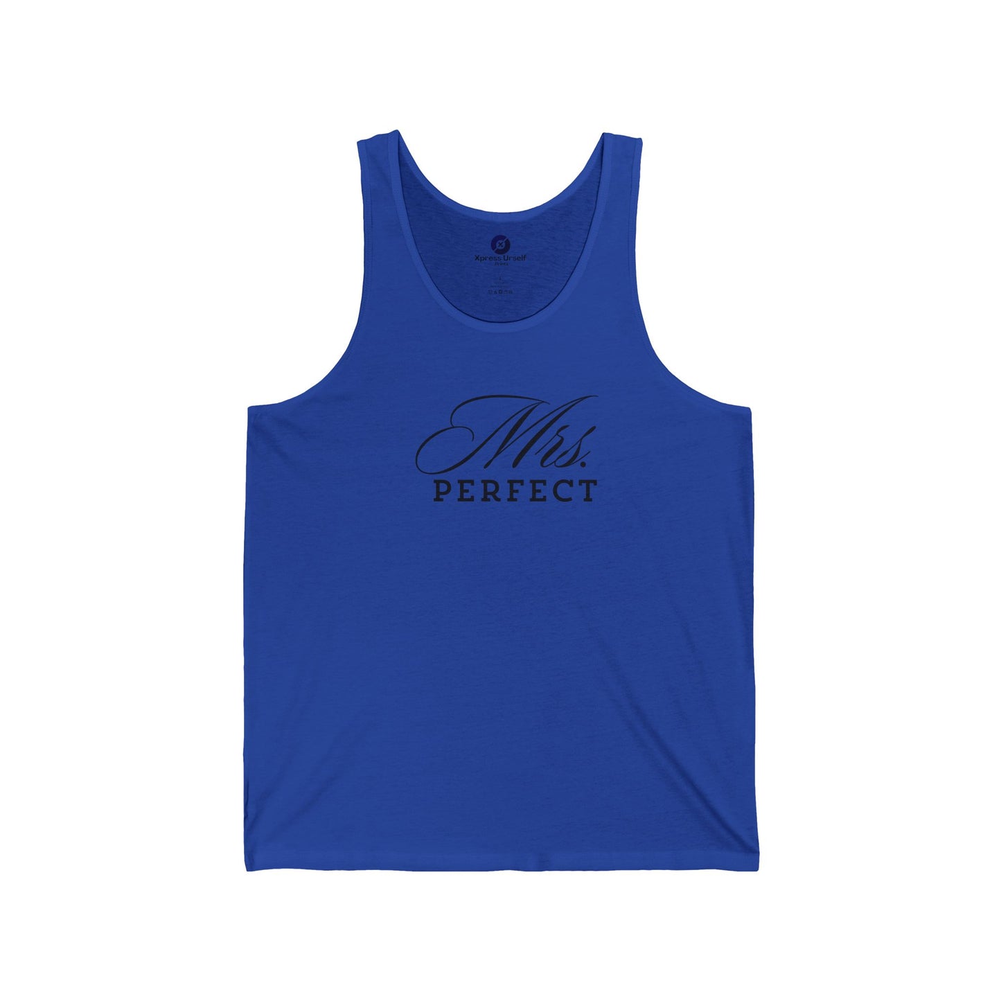 Mrs. Perfect Micro Rib Racer Tank Top, Flattering Summer Crop Top, Casual Daily Wear, Gift for Bridesmaids, Cute Workout Gear