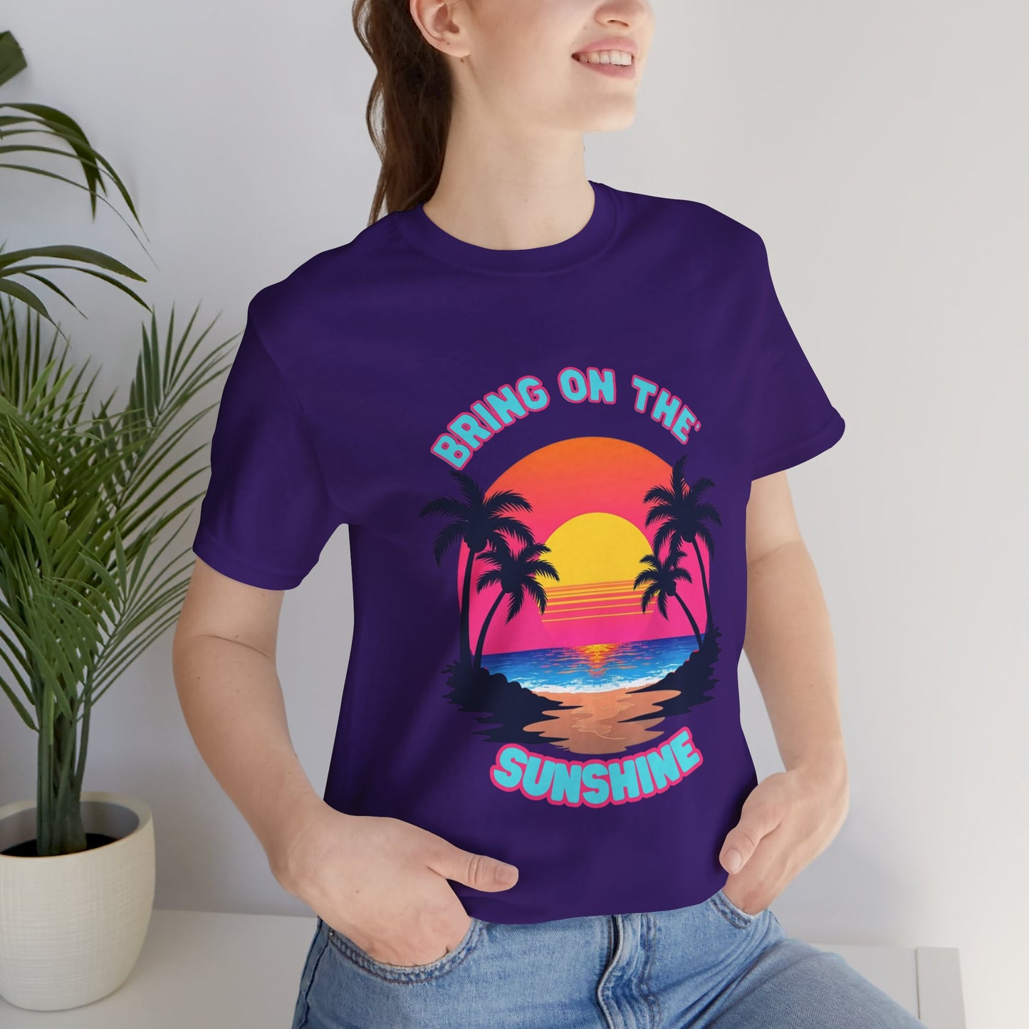 Unisex Jersey Tee - 'Bring on the Sunshine' Tropical Vibe