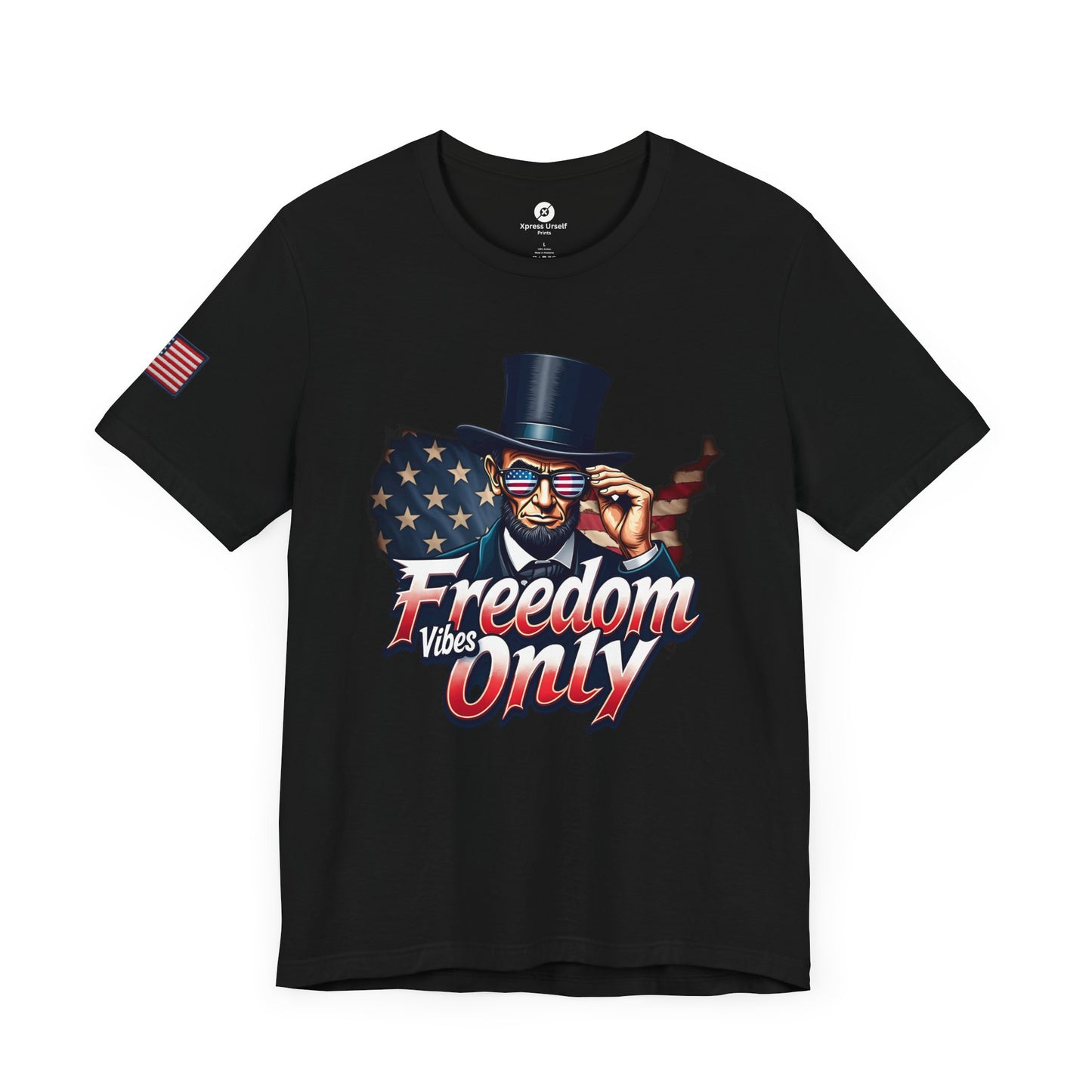 Freedom Vibes Only Unisex Short Sleeve Tee - Patriotic Graphic T-Shirt