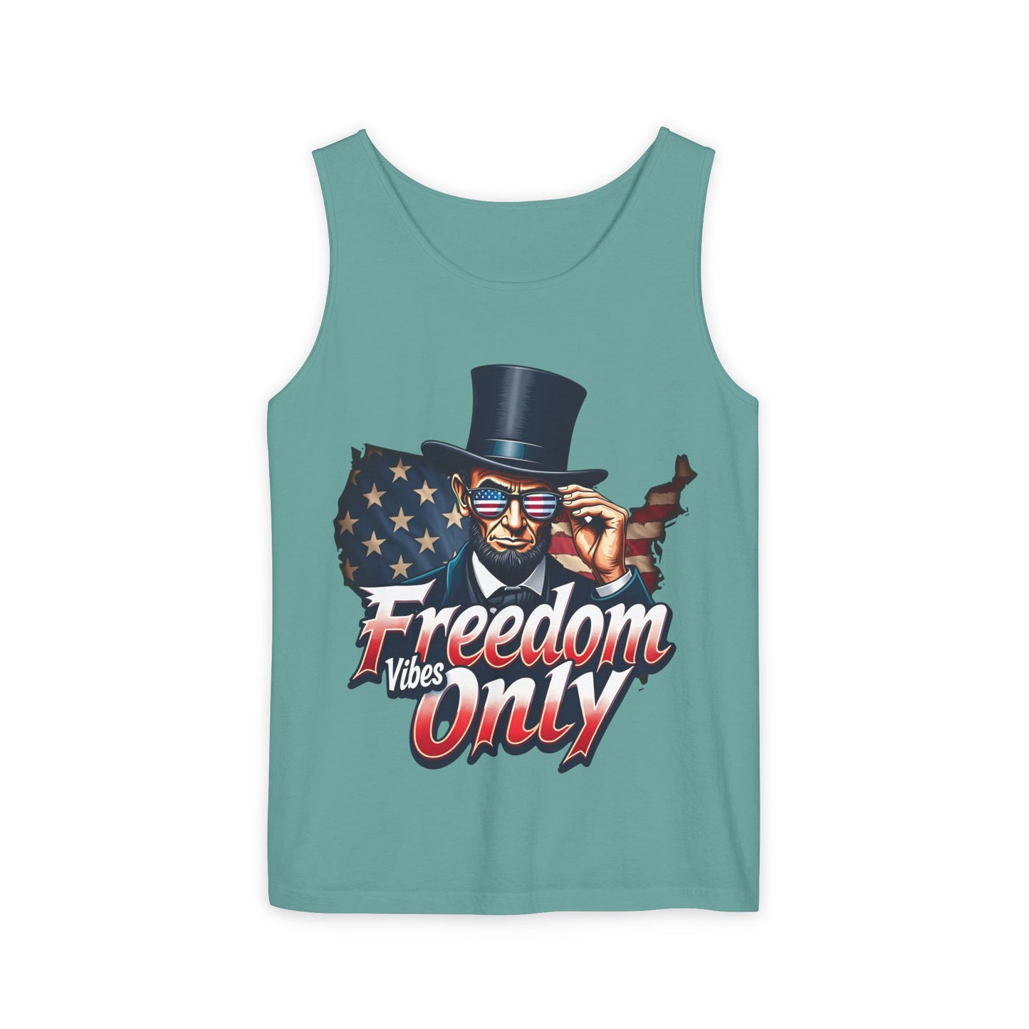 Freedom Vibes  Tank Top, Patriotic Summer Shirt, July 4th Apparel, Casual Independence Day Outfit, Gifts for Freedom Lovers