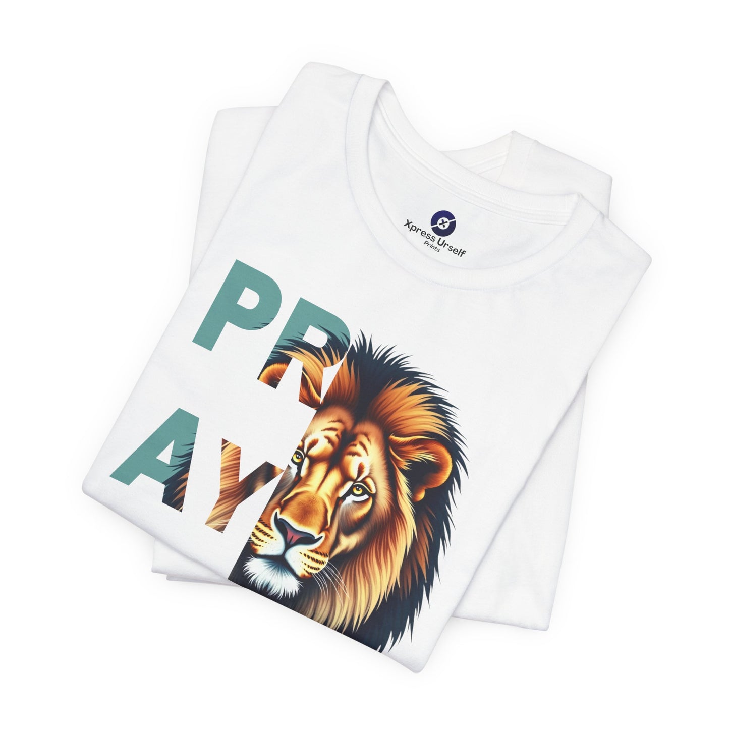Prayer Lion Unisex Jersey Tee - Faith & Strength Shirt