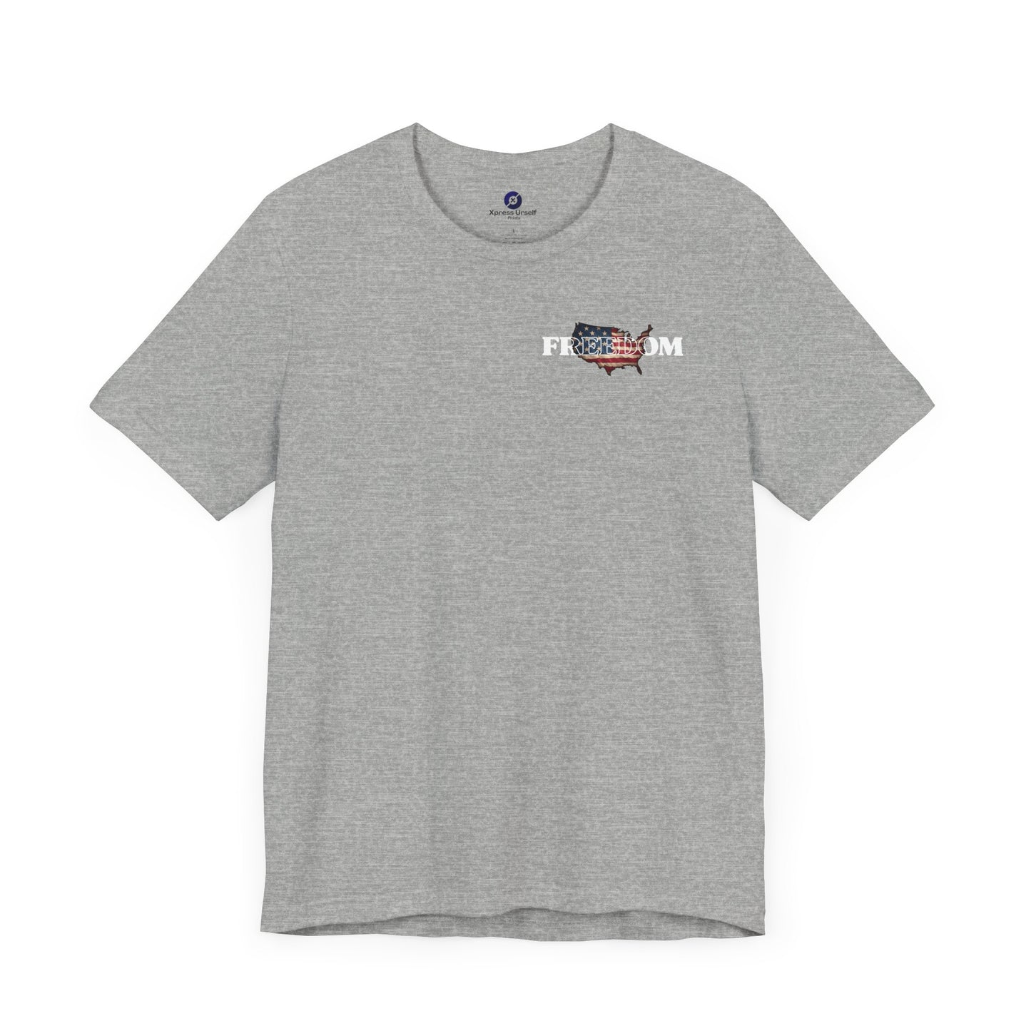Freedom Inspired Unisex Tee - Heroic Theme with American Flag