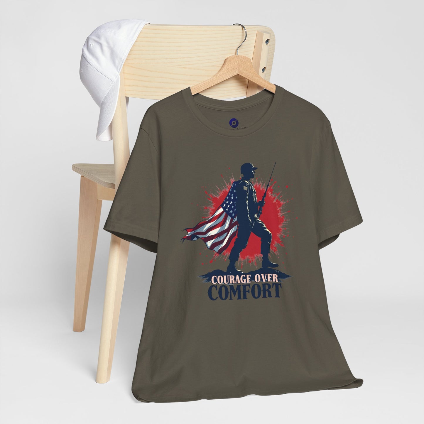 Courage Over Comfort Unisex Short Sleeve Tee - Patriotic T-Shirt