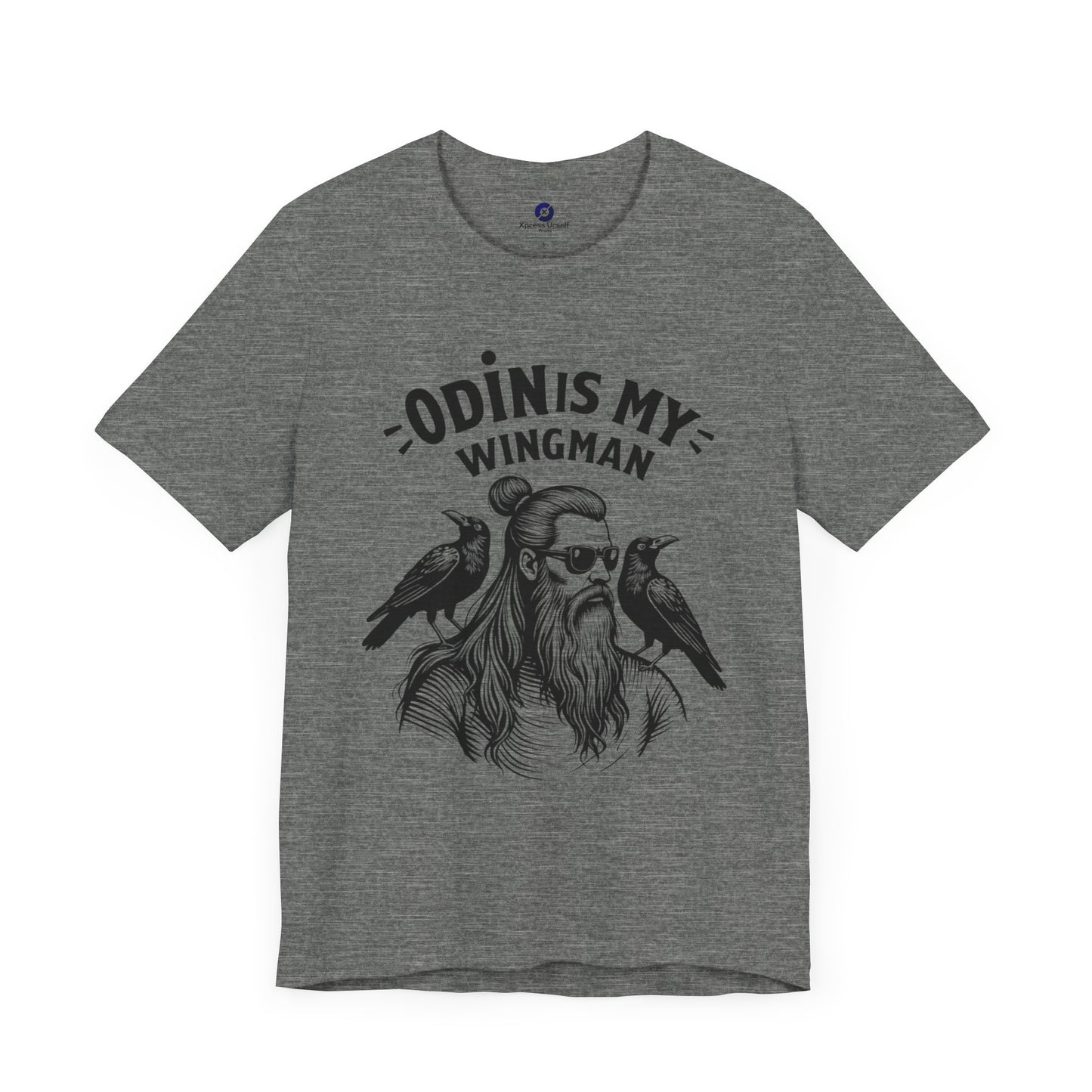 Odin's My Wingman Graphic Tee - Unisex Jersey Short Sleeve Shirt for Mythology Lovers