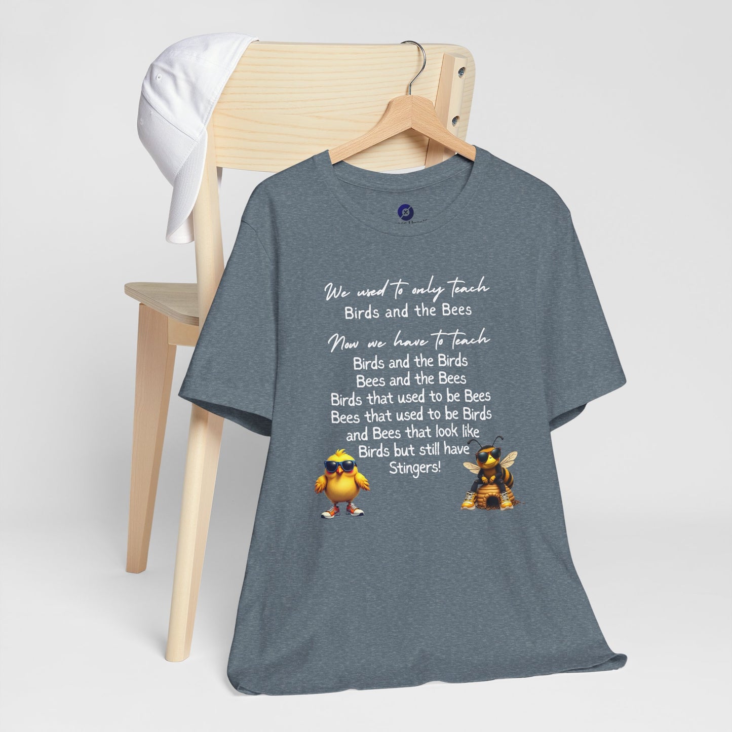 Funny Birds and Bees Tee - Unisex Short Sleeve T-Shirt, Parenting Humor Shirt, Educational Gift, Adult Humor, Nature Lover Tee