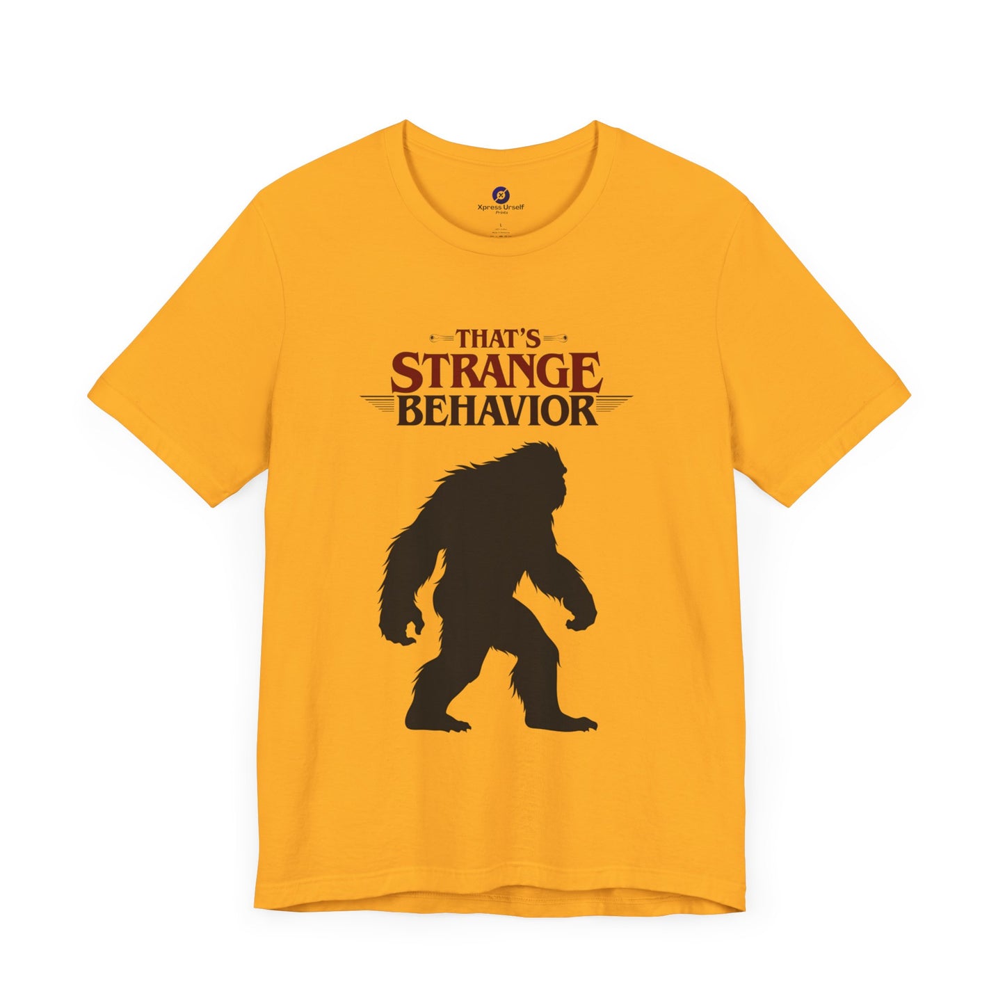 Funny Bigfoot Graphic Tee - That's Strange Behavior Shirt