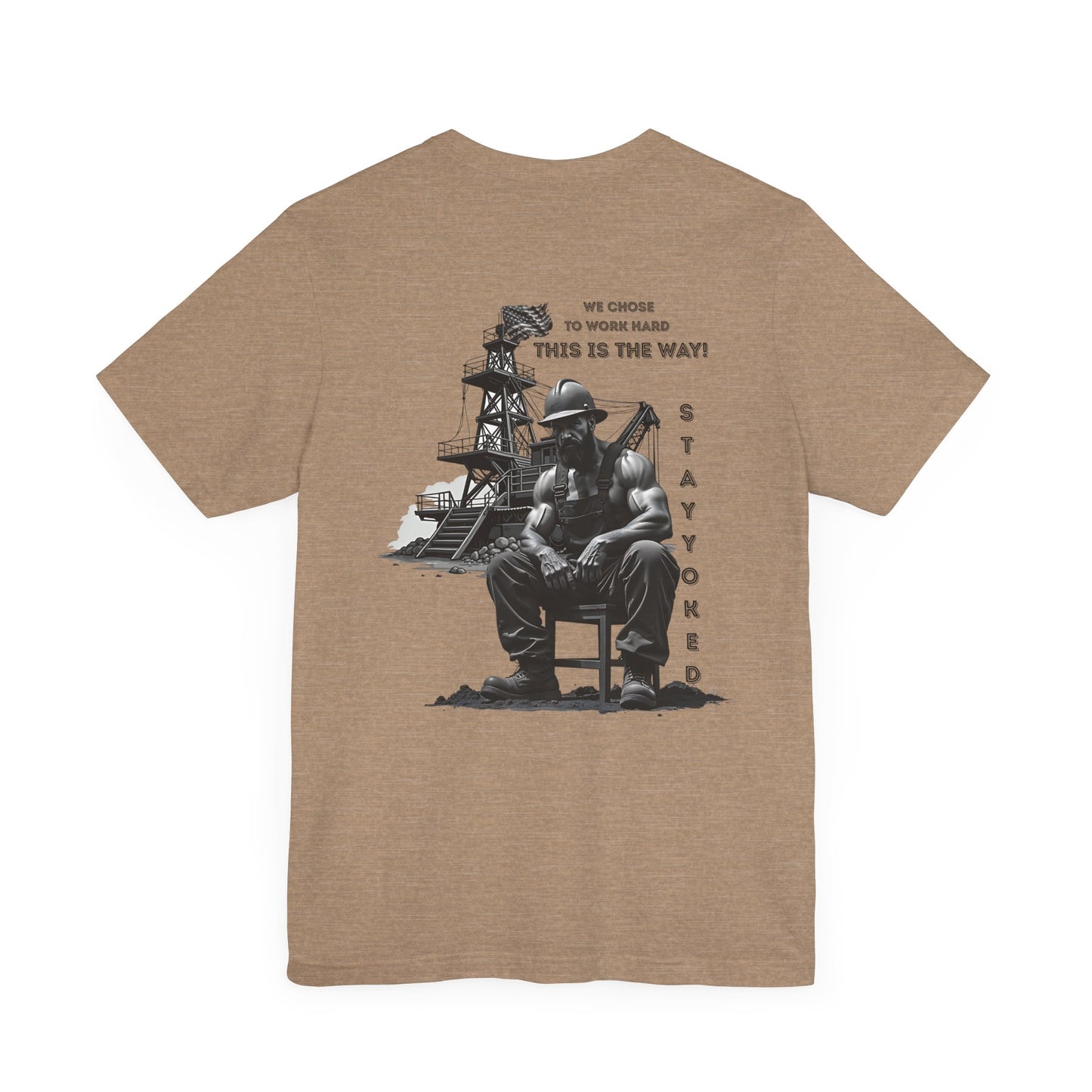 Work Hard Stay Yoked Tee, Motivational T-Shirt, Gift for Fitness Lovers, Unisex Casual Wear, Father's Day Gift, Gym Apparel