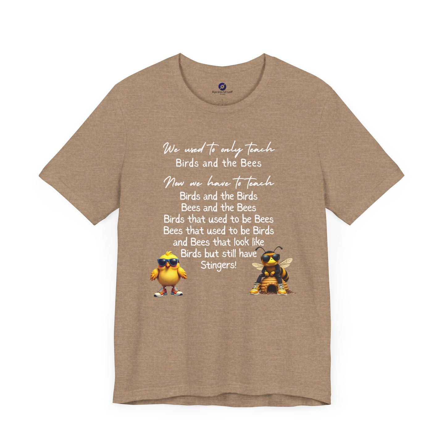 Funny Birds and Bees Tee - Unisex Short Sleeve T-Shirt, Parenting Humor Shirt, Educational Gift, Adult Humor, Nature Lover Tee