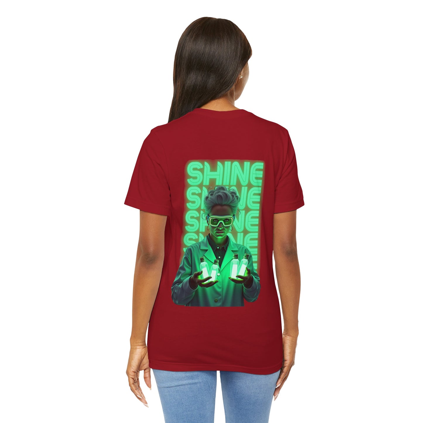 Glow Up the World Unisex Short Sleeve Tee - Bright Orange Inspirational Shirt