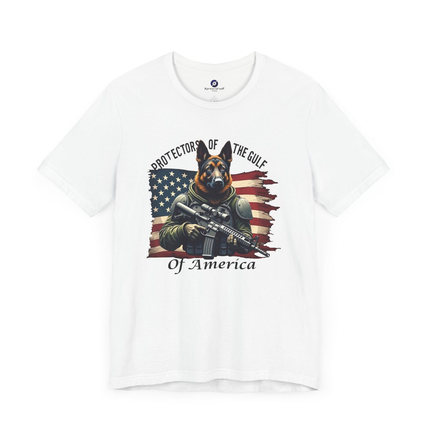 Patriotic Graphic Tee - Protectors of the Gulf