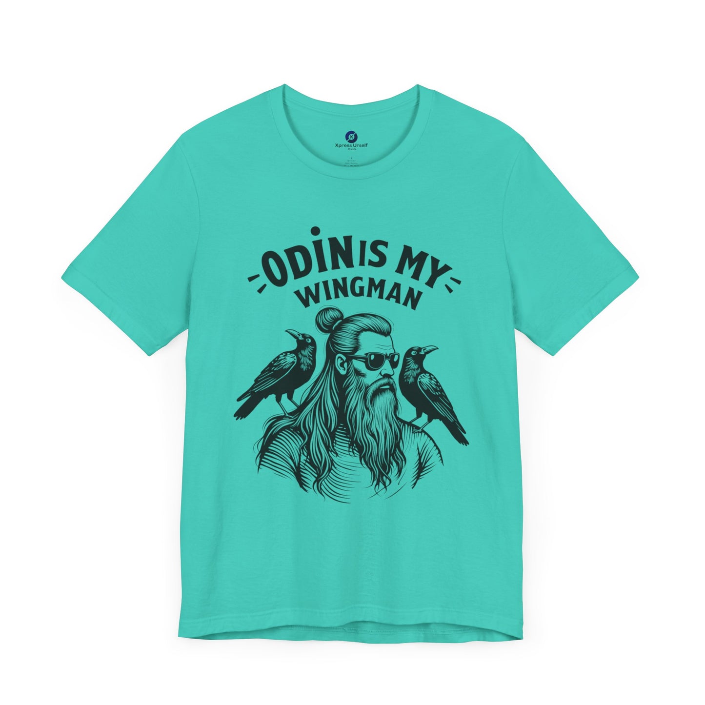 Odin's My Wingman Graphic Tee - Unisex Jersey Short Sleeve Shirt for Mythology Lovers