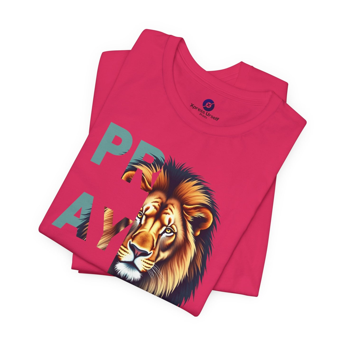 Prayer Lion Unisex Jersey Tee - Faith & Strength Shirt