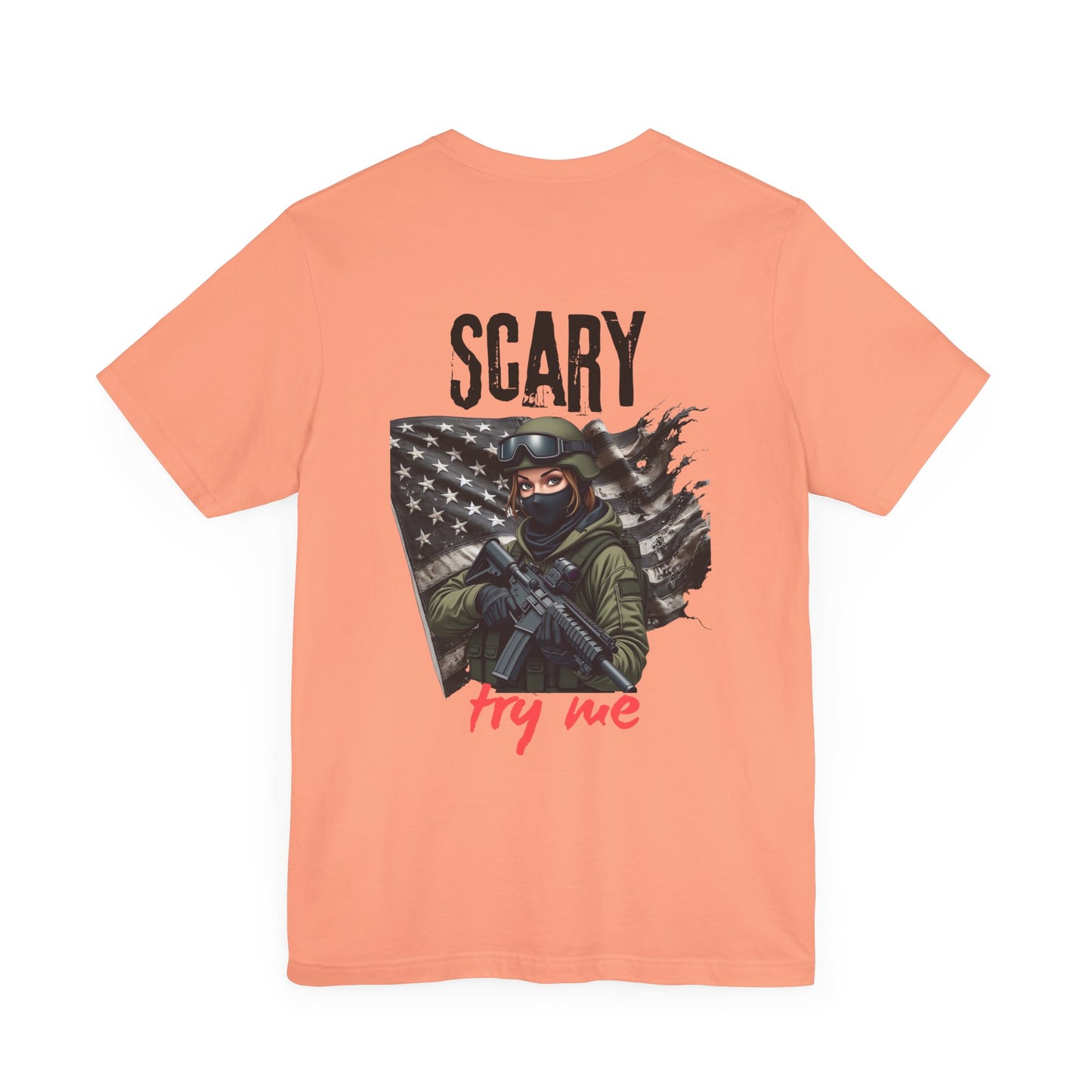 Female Scary Graphic Tee - Unisex Short Sleeve T-Shirt for Bold Statements