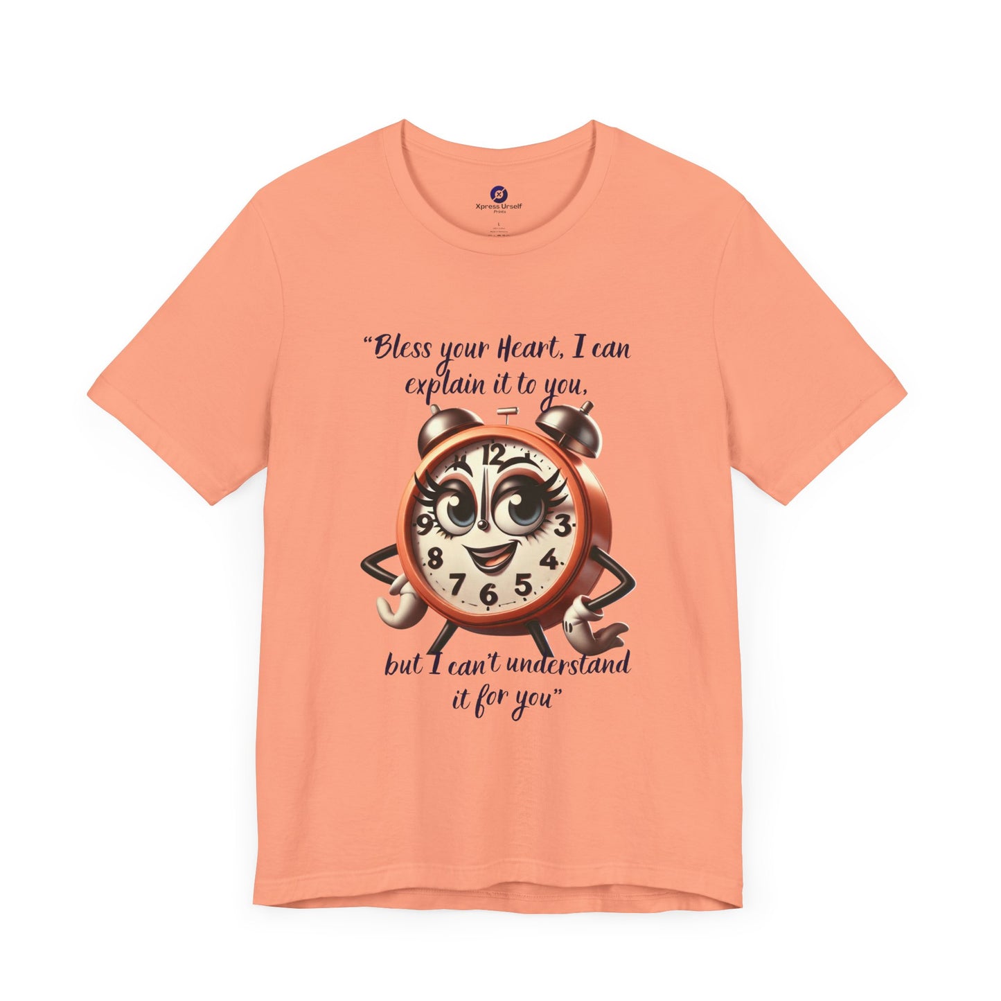 Quirky Clock Graphic Tee - "Bless Your Heart" Quote