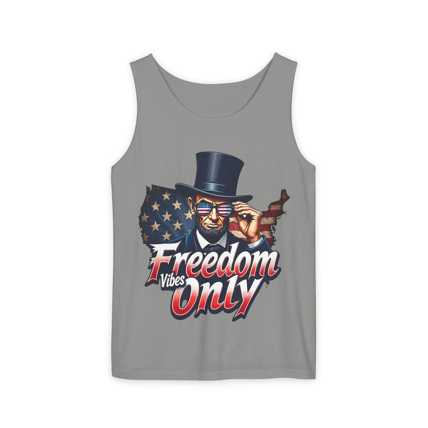 Freedom Vibes  Tank Top, Patriotic Summer Shirt, July 4th Apparel, Casual Independence Day Outfit, Gifts for Freedom Lovers