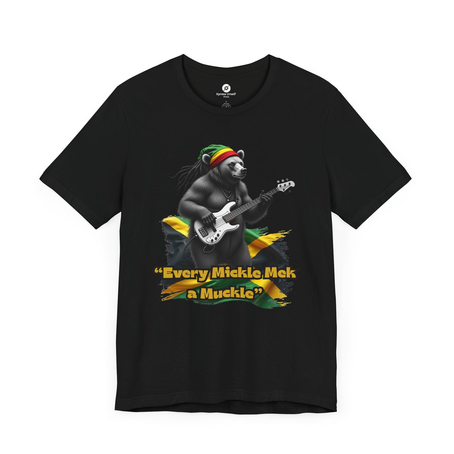 Reggae Panda T-Shirt - "Every Mickle Mek a Muckle" - Unisex Jersey Tee